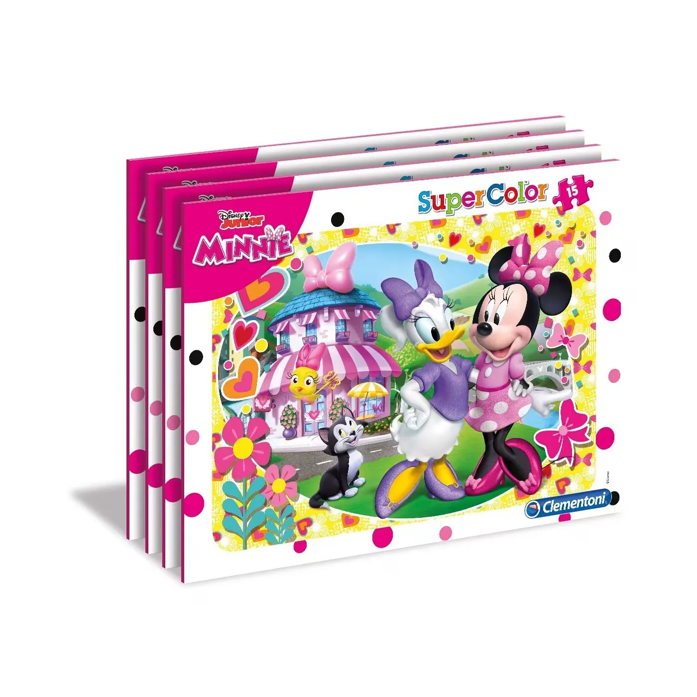 Clementoni 22230 - Supercolor Puzzle 2er Set - Minnie Maus (15 Teile) 2 Motive