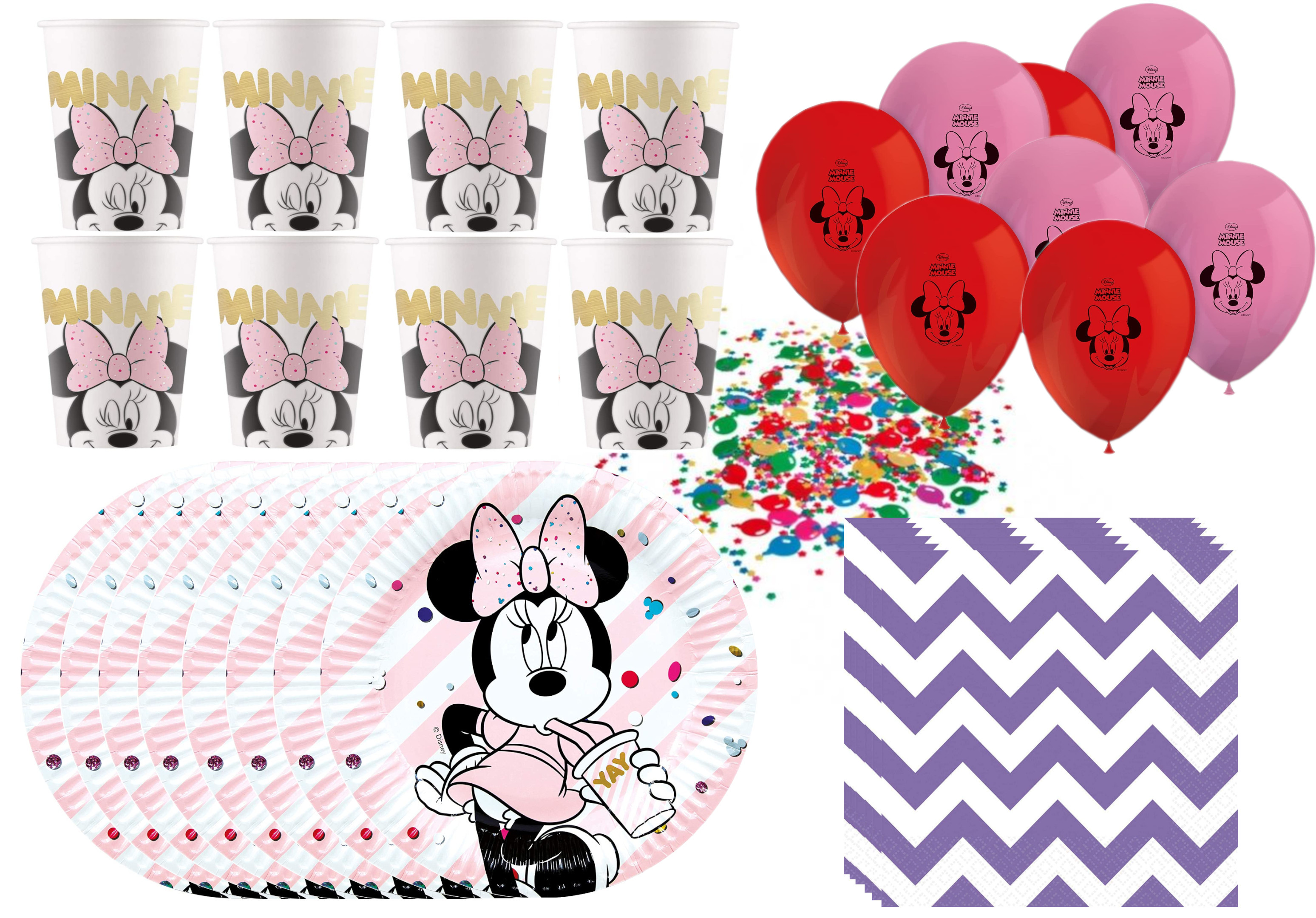 Minnie Maus - Kindergeburtstags-Set (45-teilig)