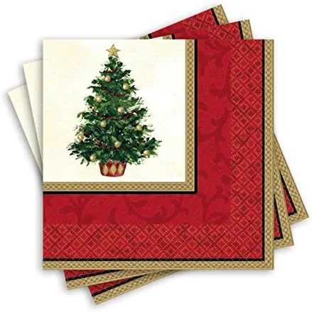 Amscan 519900 - Servietten - Christmas Tree (16 Stück, 33x33cm)