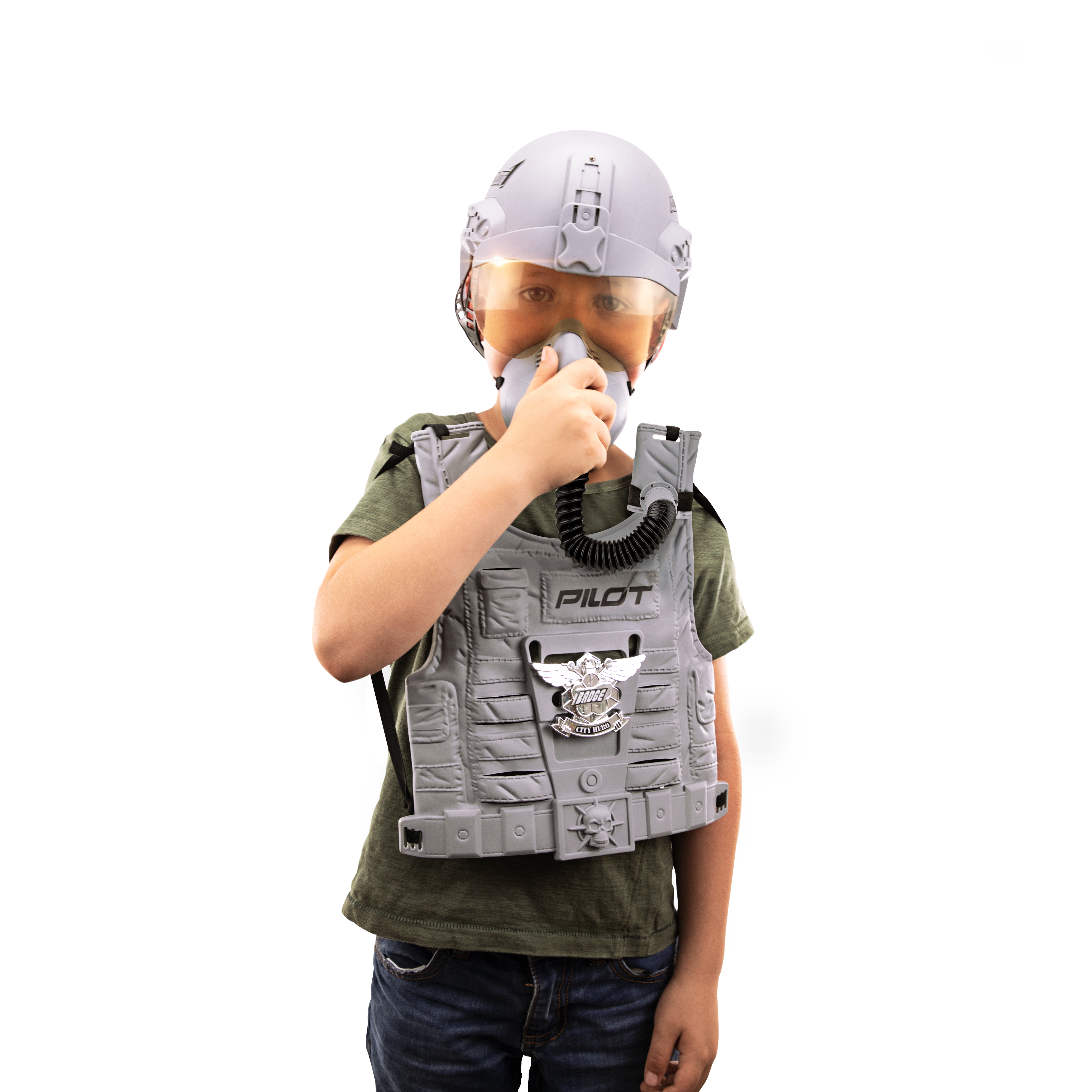 Toi-Toys - Verkleidungsset Kampfpilot, mit Helm und Weste