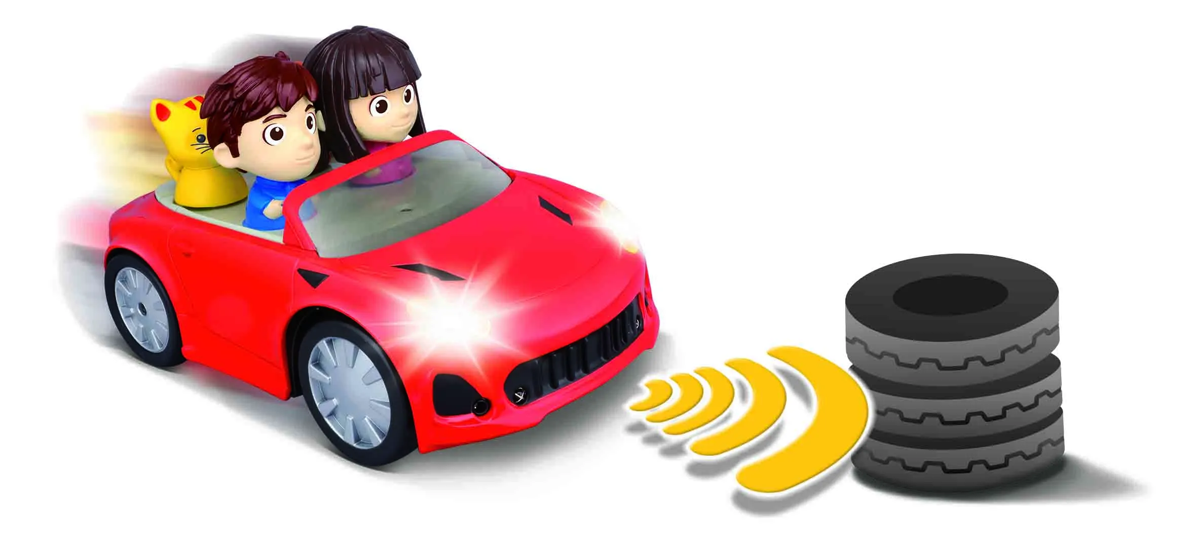 BB Junior 16-95002 - Ferngesteuertes Auto - Drive 'N Sort RC (rot, 21cm)