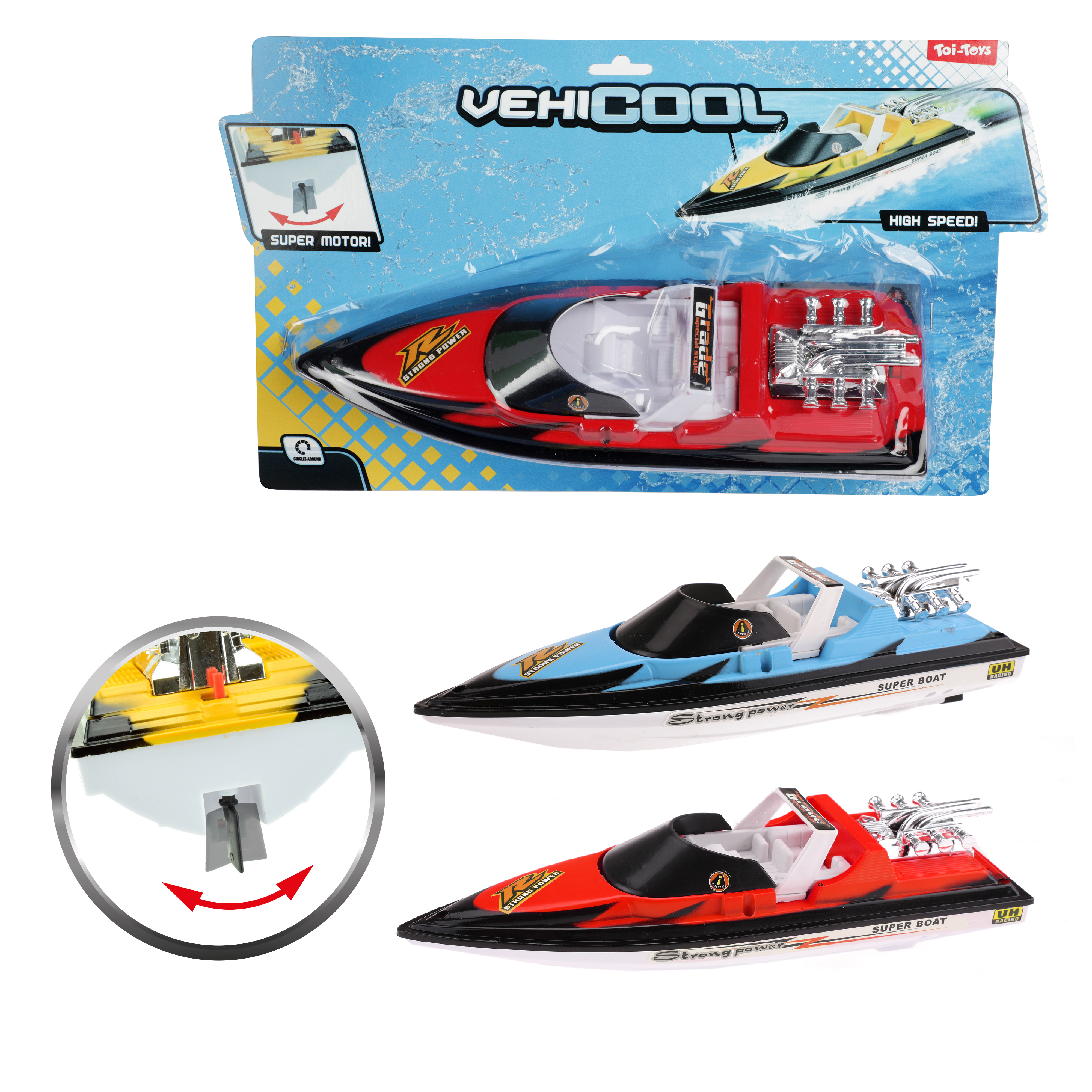 Toi-Toys - VEHICOOL Power-Boot 34cm mit Motor 3Var