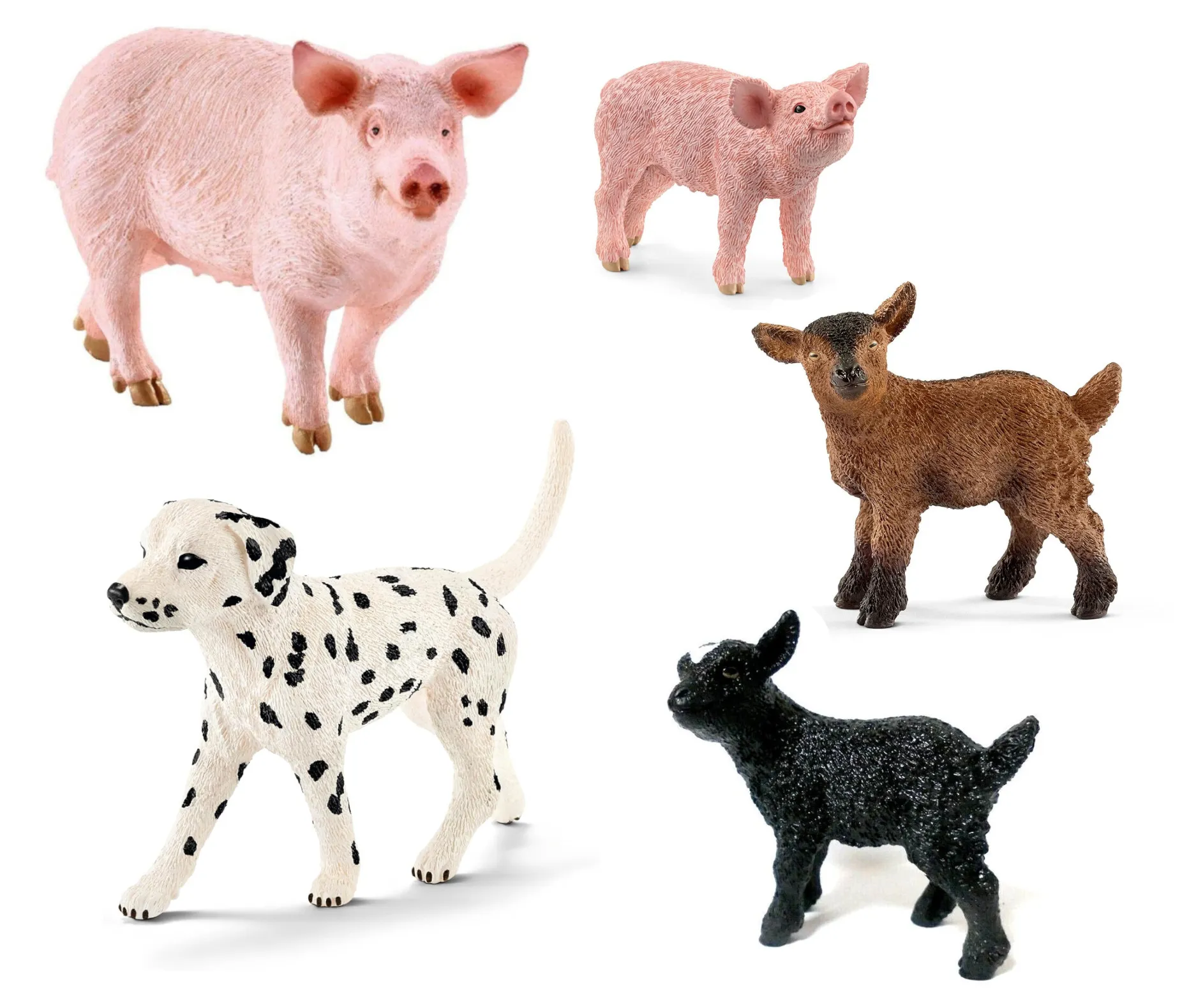 Schleich - Tierfiguren - Bauernhof-Set mit 17 Tieren