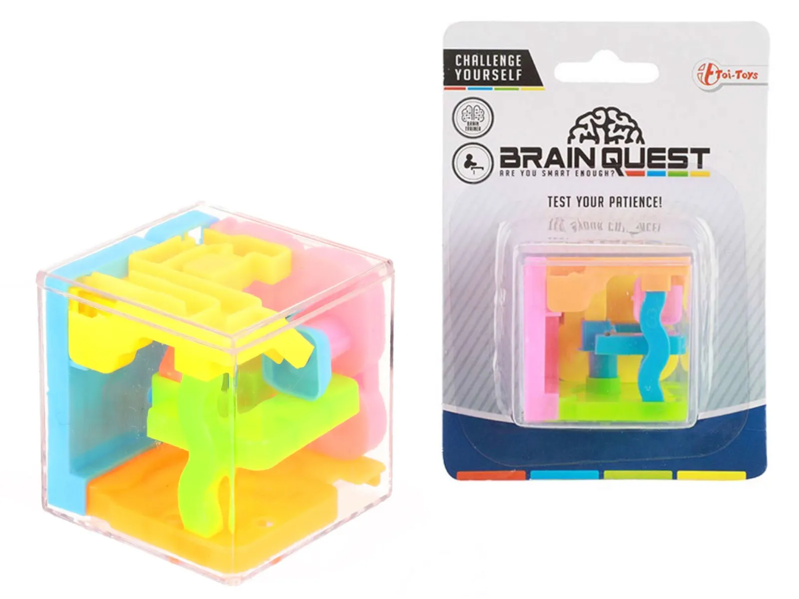 Toi-Toys 35446A - Geduldspiel - Brain Quest Puzzle Labyrinth 3D