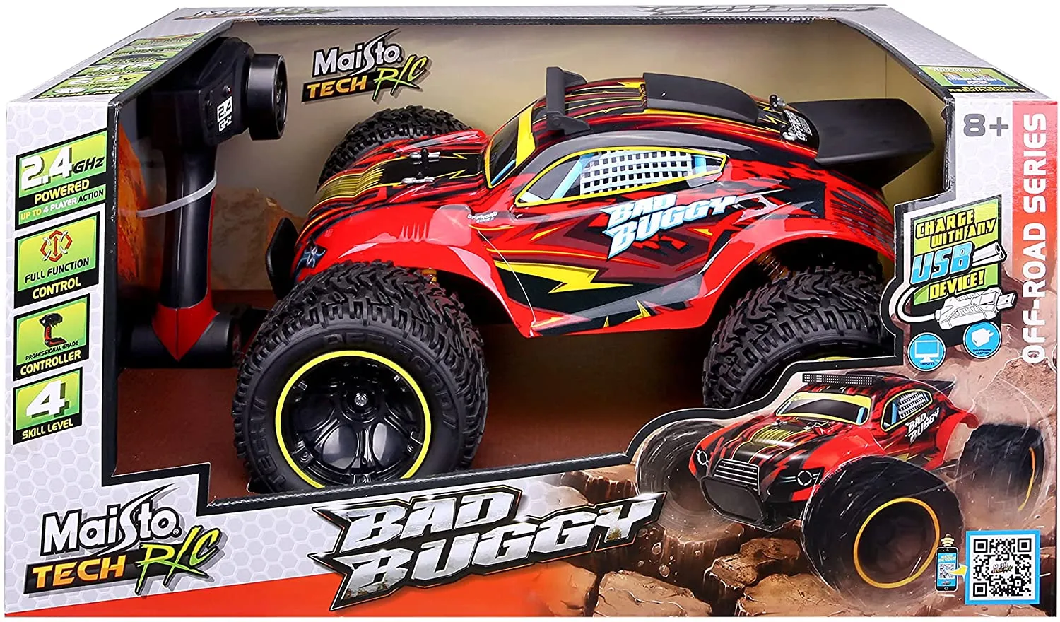 Maisto Tech 581464 - Ferngesteuertes Auto - Off Road Bad Buggy (rot, 38cm)