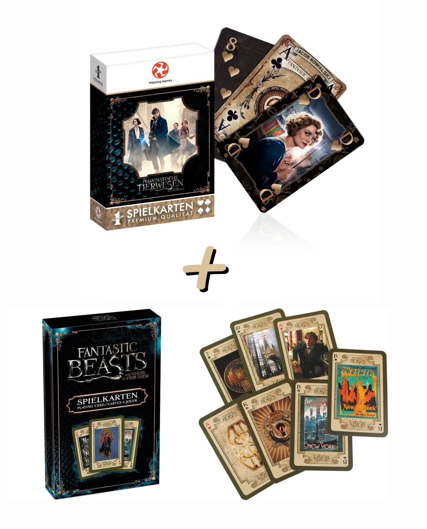 Phantastische Tierwesen Spielkarten 2er Set - (Winning Moves + Ass Altenburger) Phantastische Tierwesen Spielkarten 2er Set - (Winning Moves + Ass Altenburger)