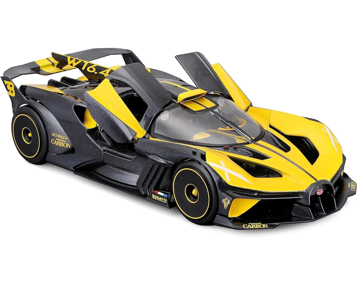 Maisto 32911 - Modellauto - Bugatti Bolide (gelb, Maßstab 1:24)