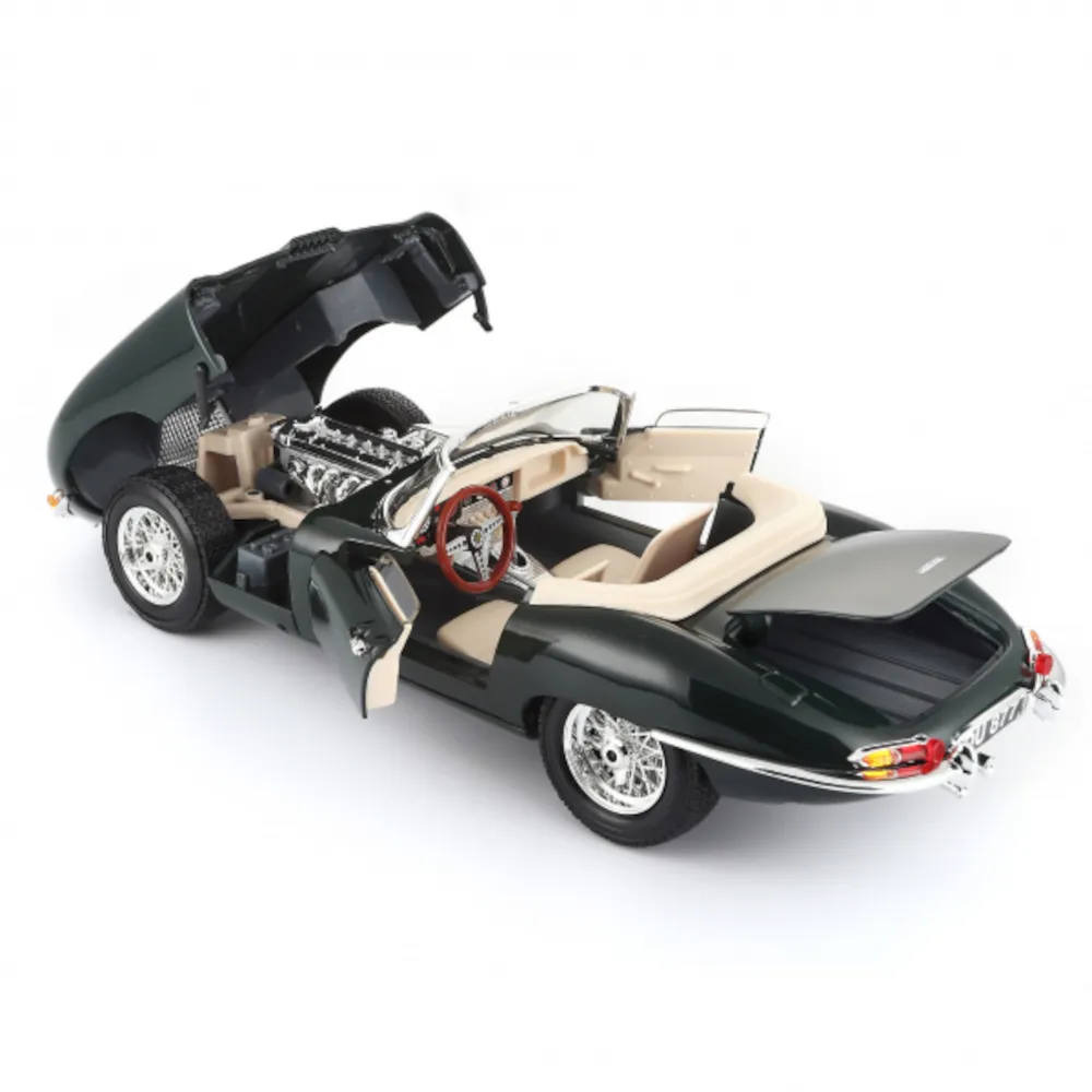 Bburago 18-12046 - Modellauto - Jaguar E-Type Cabriolet (grün, Maßstab 1:18)