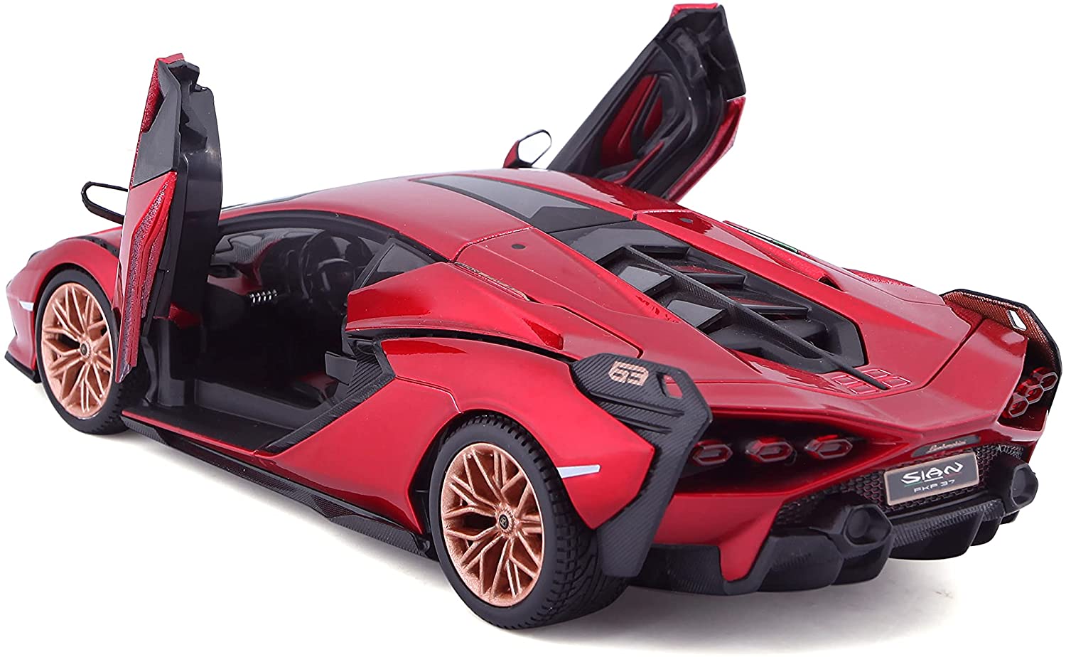 Bburago 18-21099 - Modellauto -  Lamborghini Sian FKP 37 (rot, Maßstab 1:24) 
