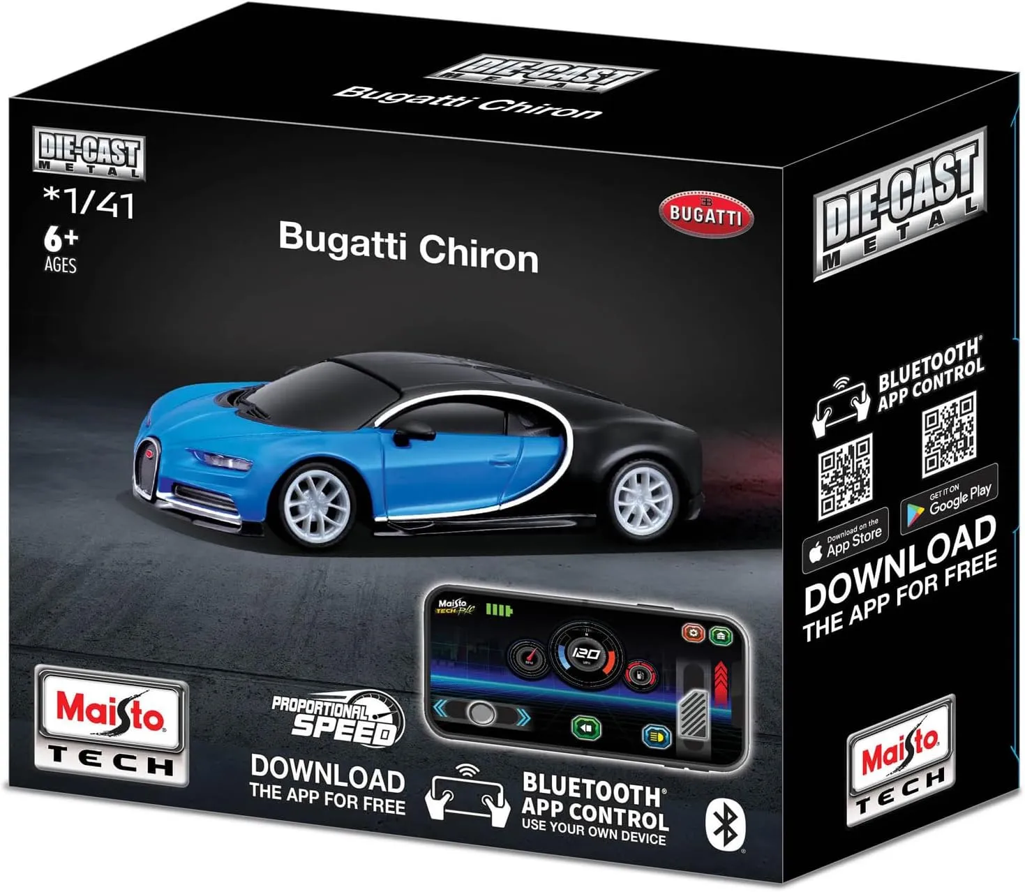 Maisto Tech 82650 - Ferngesteuertes Auto - Bugatti Chiron (11cm, Maßstab 1:41)