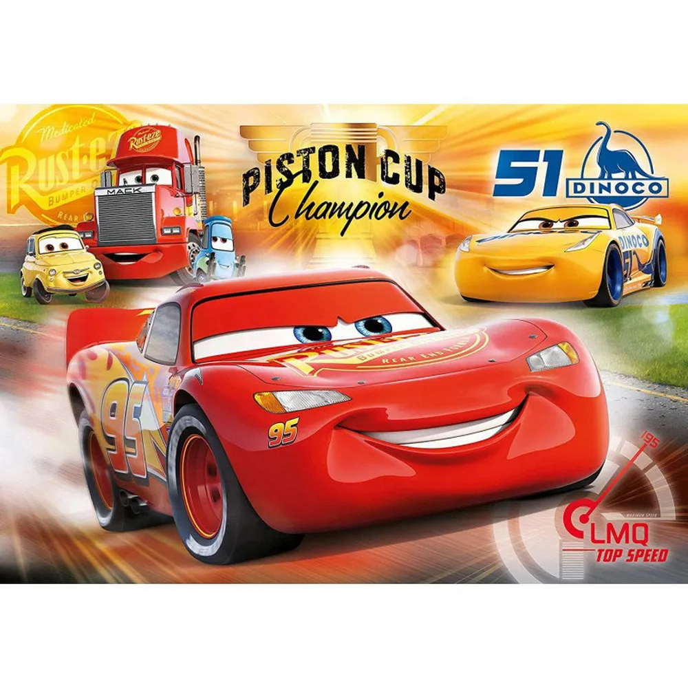Clementoni 22232 - Supercolor Puzzle 2er Set - Cars (15 Teile) 2 Motive