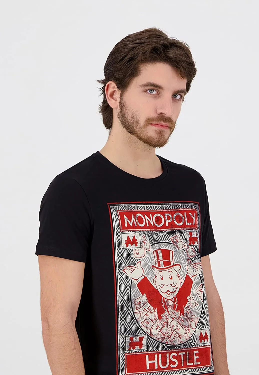 Difuzed - T-Shirt Herren - Monopoly »Hustle« (schwarz)