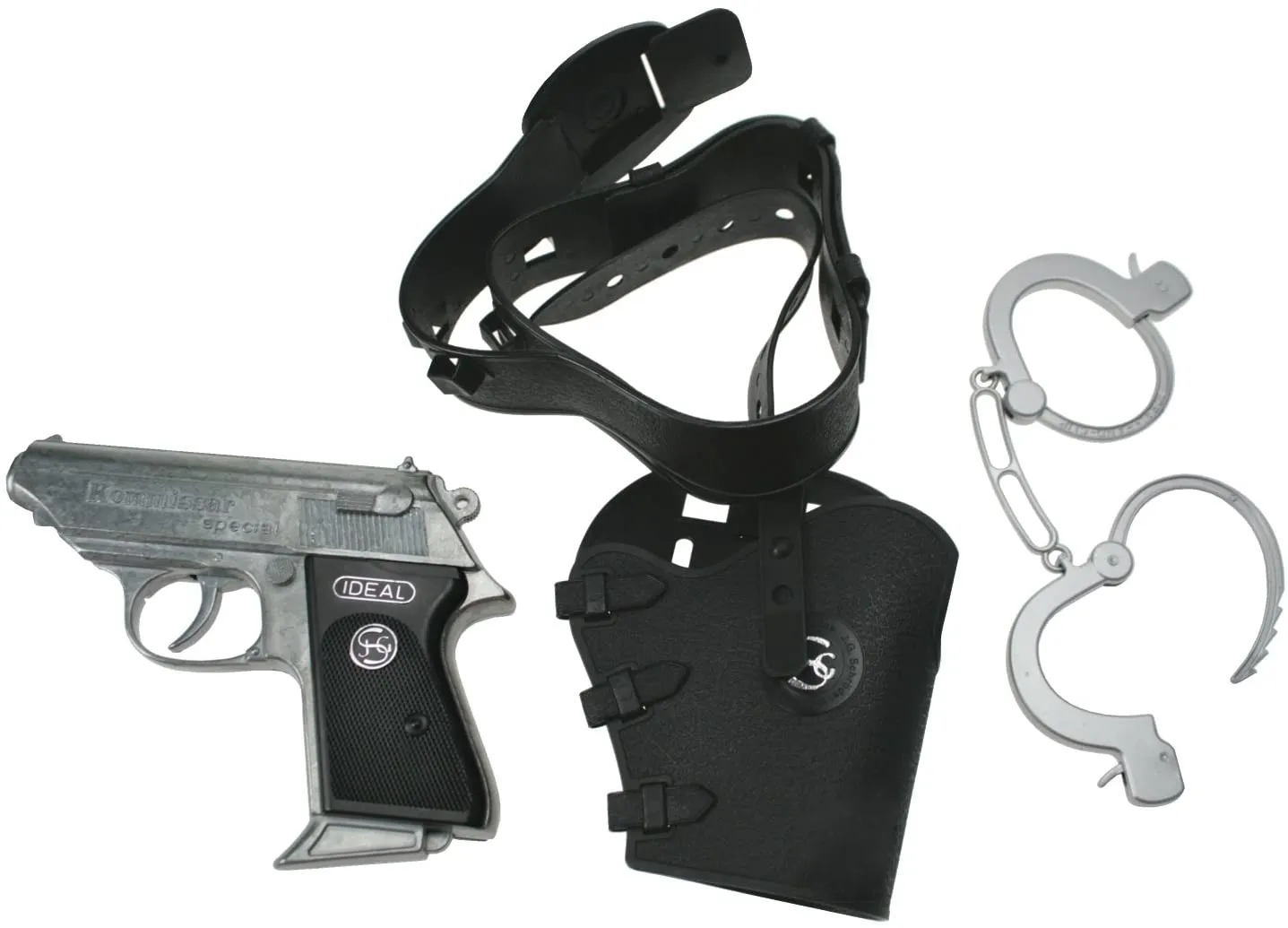 Polizei-Set Komissar-Junior (Pistole, Gürtel, Holster, Handschellen)
