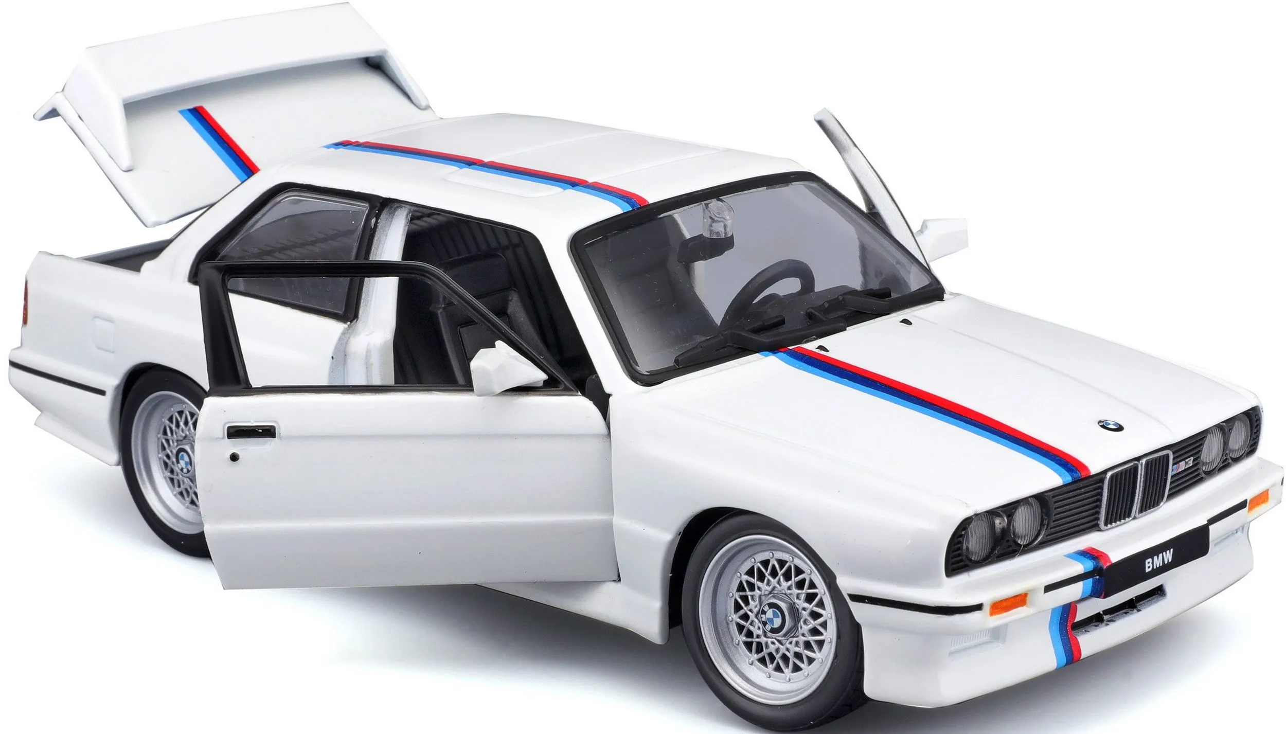 Bburago 18-21100 - Modellauto - BMW 3 Series M3 1988 (weiß, Maßstab 1:24)