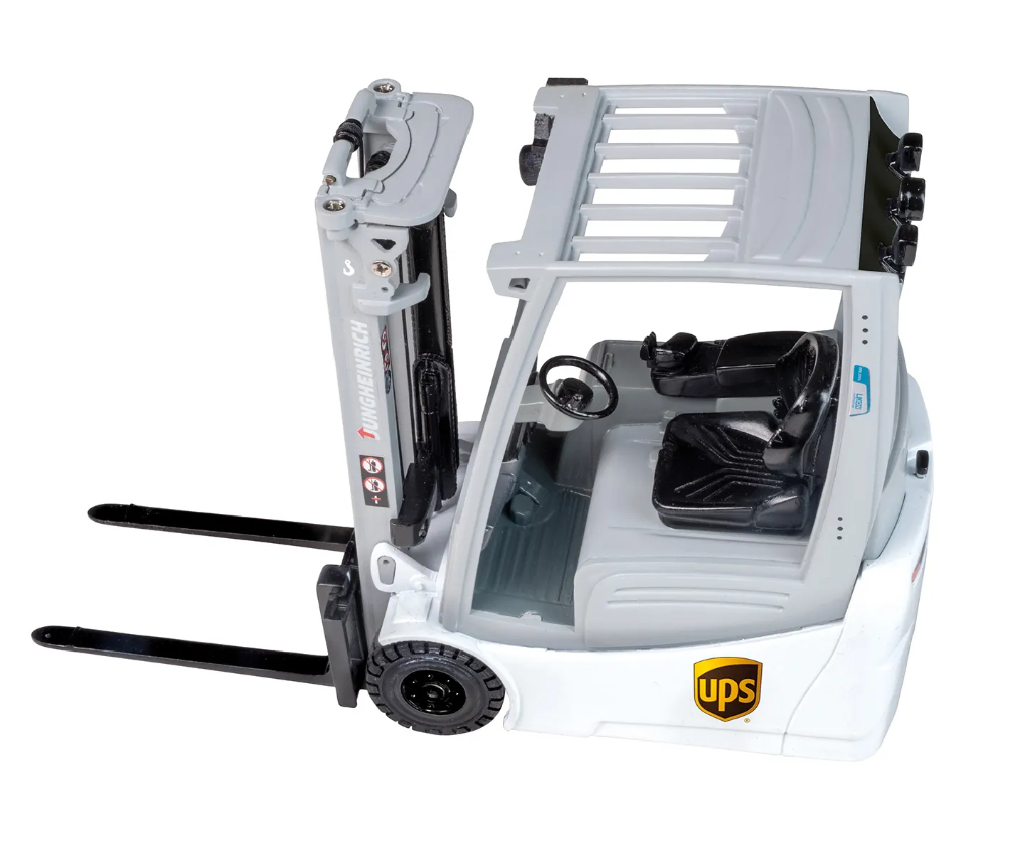 Happy People 34450 - Ferngesteuerter Gabelstapler - UPS Jungheinrich EFG 216 K Li-Ion (1:16)