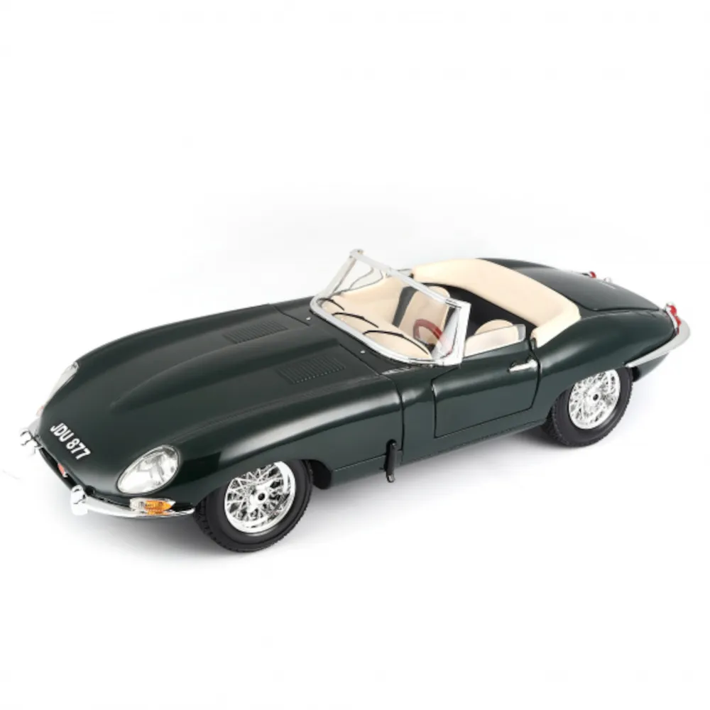Bburago 18-12046 - Modellauto - Jaguar E-Type Cabriolet (grün, Maßstab 1:18)