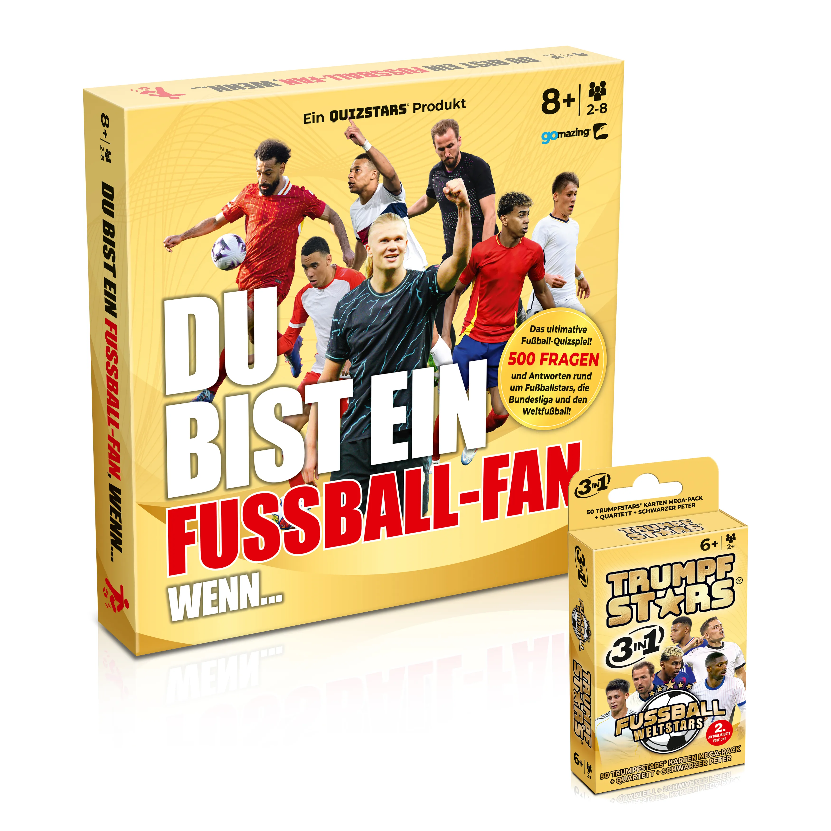 Quizspiel 2er Set - Du bist ein Fussball-Fan, wenn.. + Trumpfstars Fußball Weltstars