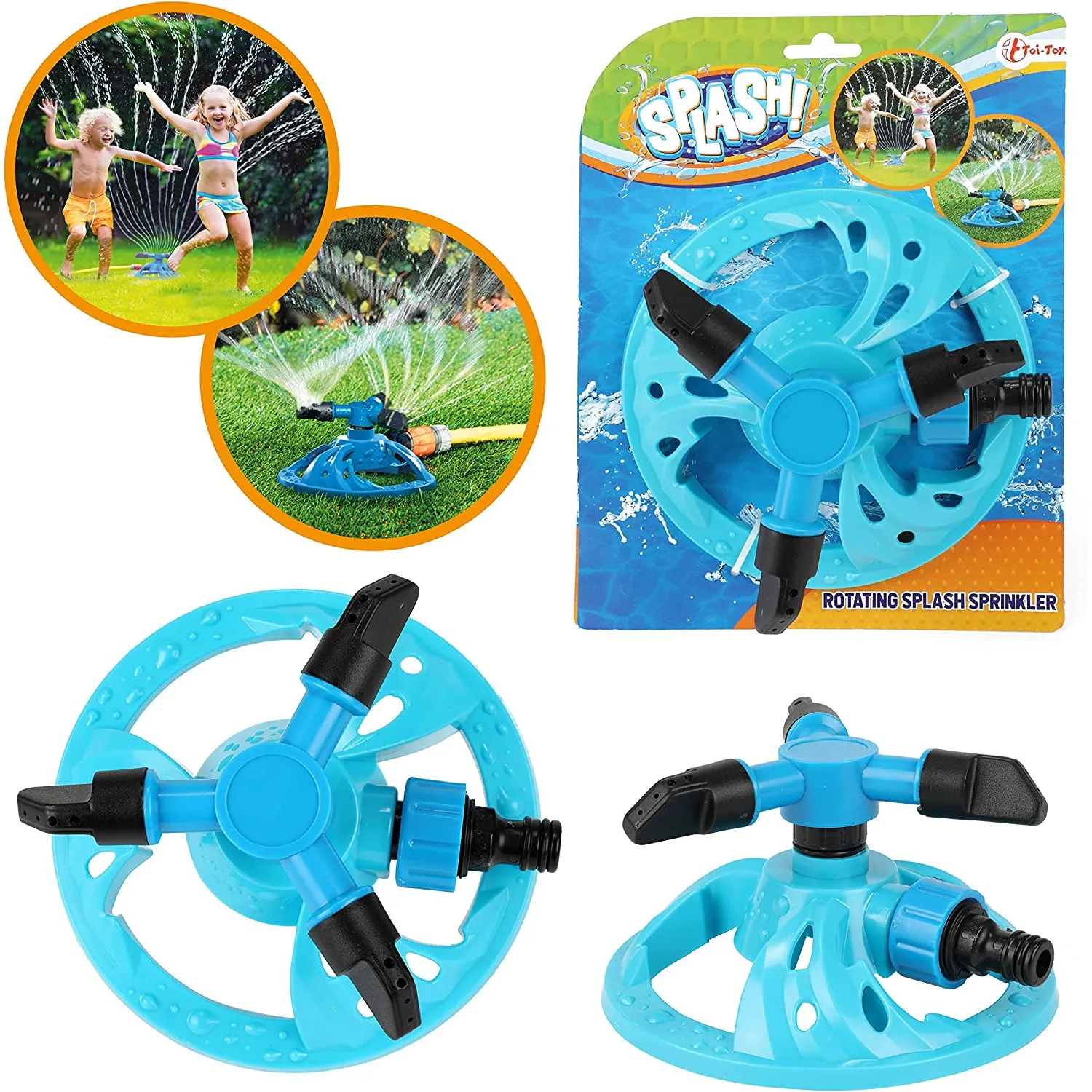 Toi-Toys - SPLASH Wassersprinkler (blau, drehend)