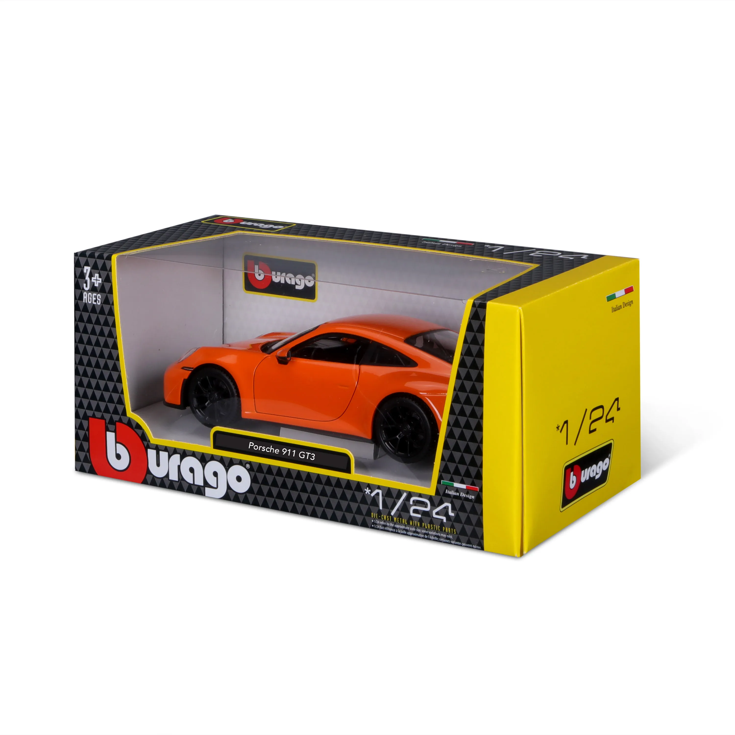 Bburago 18-21104 - Modellauto - Porsche 911 GT3 '21 (orange, Maßstab 1:24)