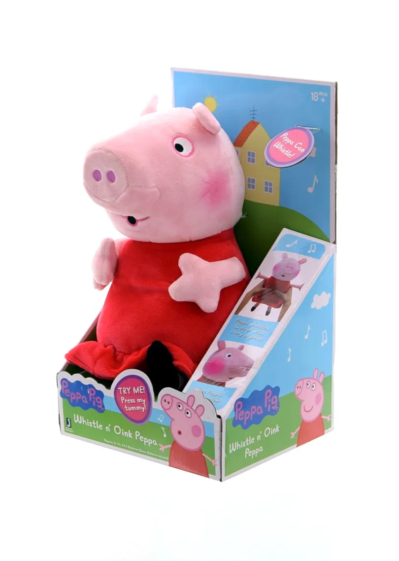 Peppa Wutz Plüschfigur mit Sound (30cm, englische Sprachausgabe)