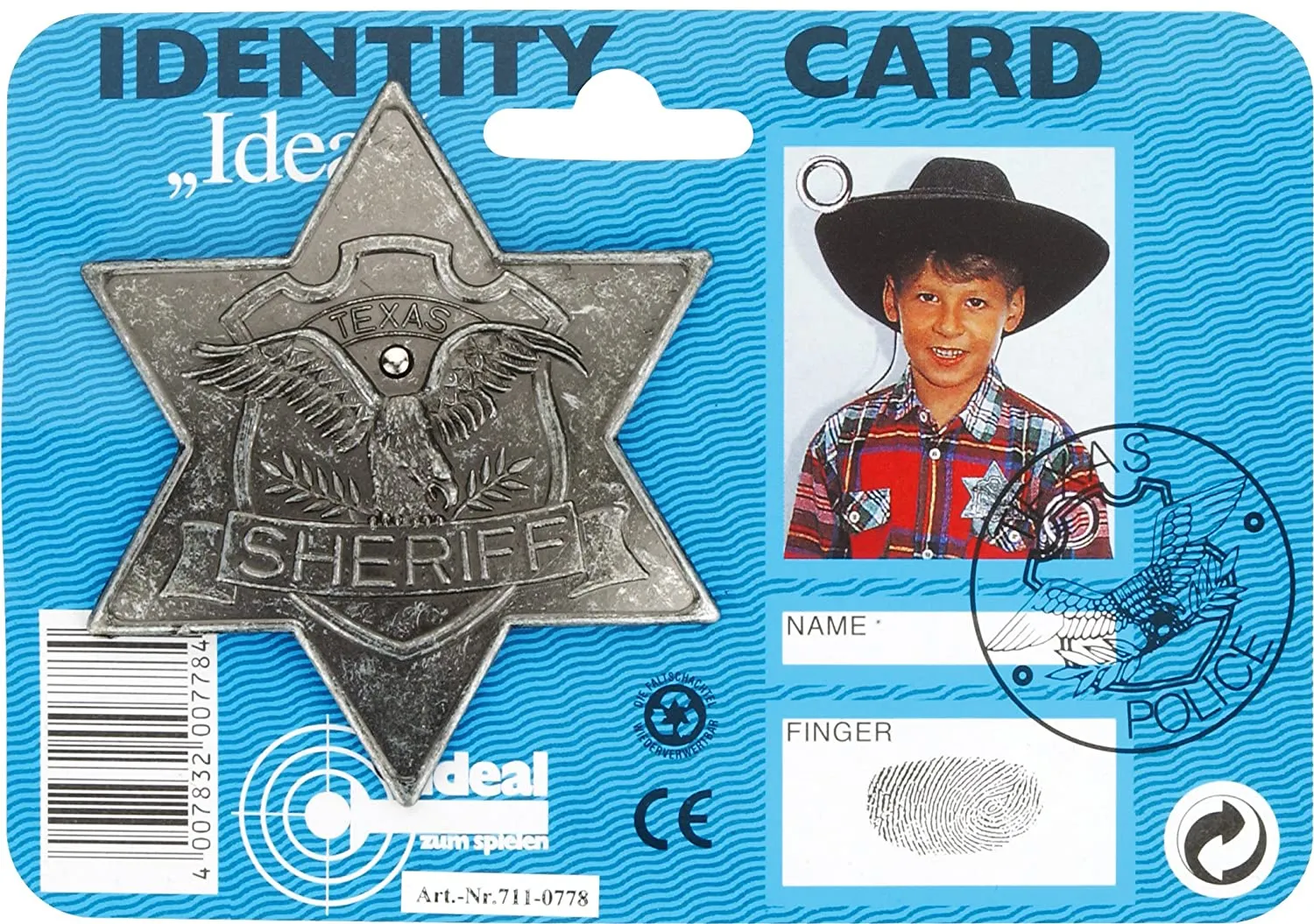 Schrödel Sheriff-Stern antik (Metall)