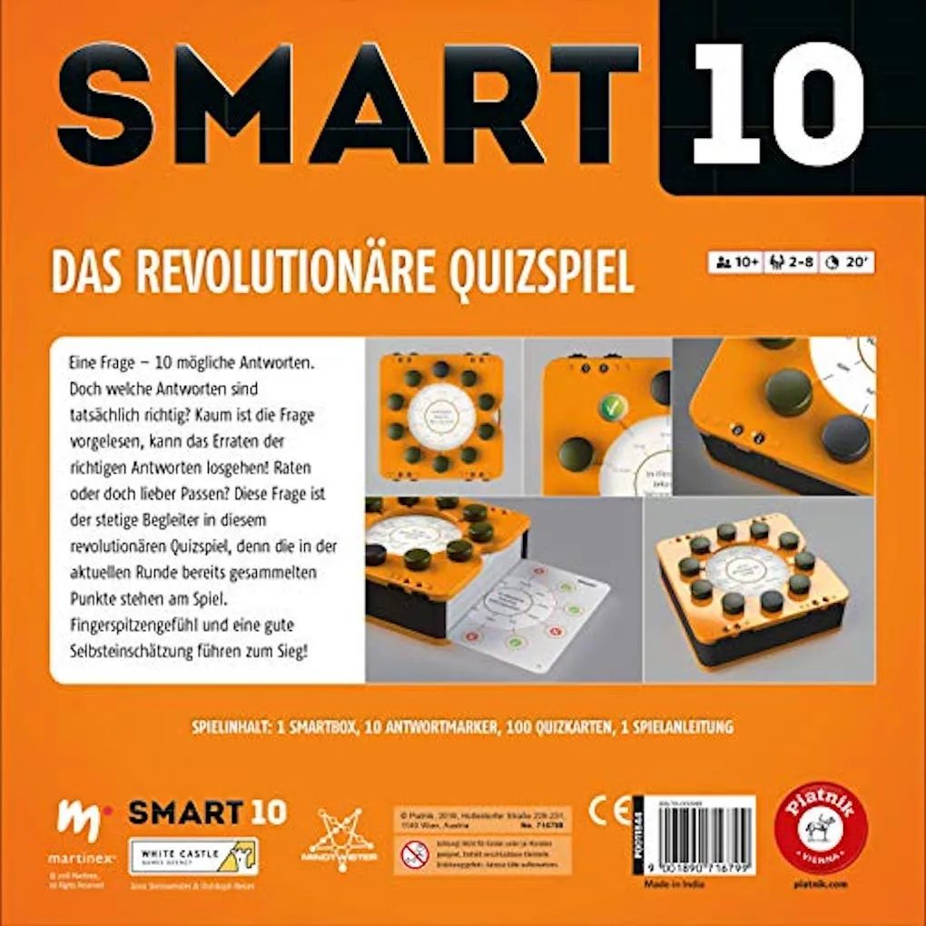Piatnik - Smart 10 - Das Revolutionäre Quizspiel + Zusatzfragen [BUNDLE]