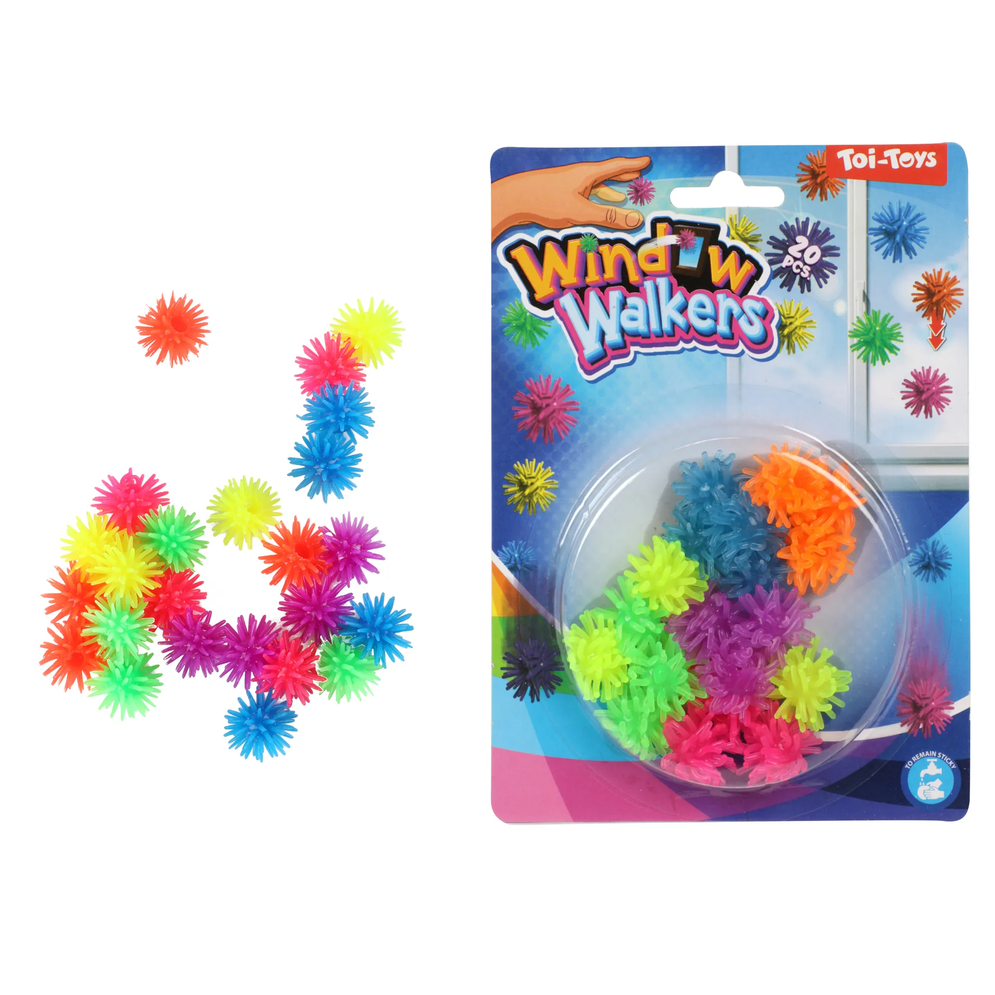 Toi-Toys - Fenster Kriecher - Mini Pufferbälle (20 Stück, 2cm)