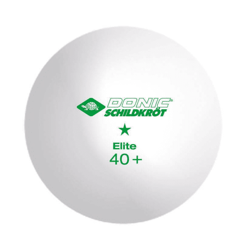 Tischtennisball 1-Stern Elite Poly, 6er Pack, weiß/orange