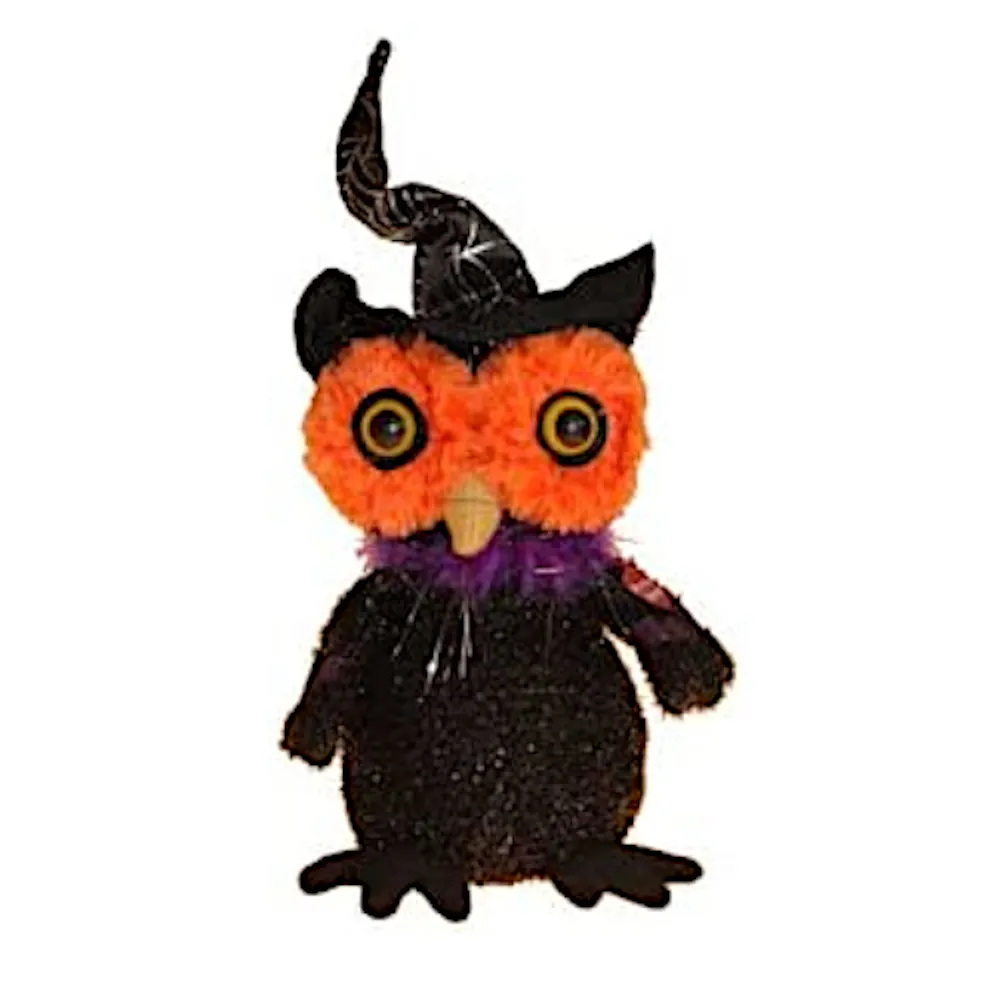 Halloween Dekoration - Eule mit Sound (20cm)