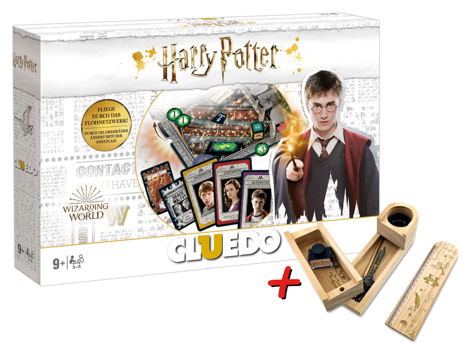 Cluedo - Harry Potter + Holz-Schreibset