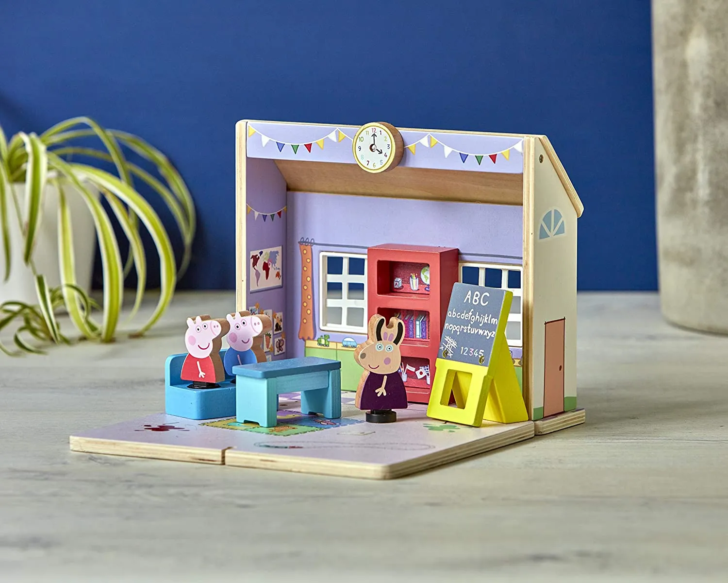 Peppa Wutz Holz Spielzeug - Schulhaus (mit Figuren & Accessoires)