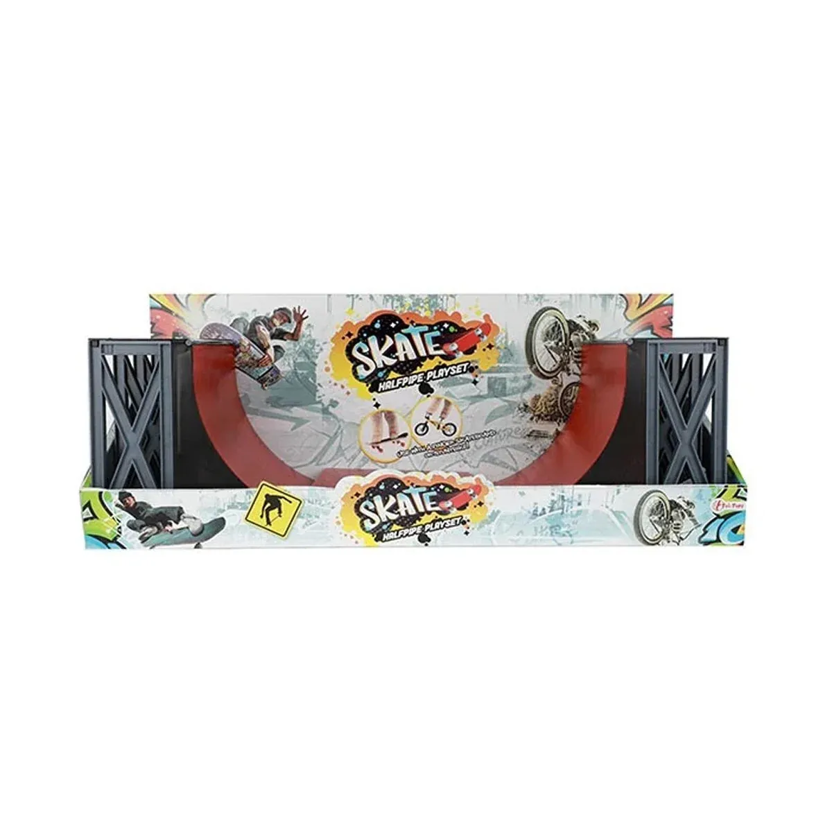 Toi-Toys 20692A - SKATE Set -Skatepark Halfpipe