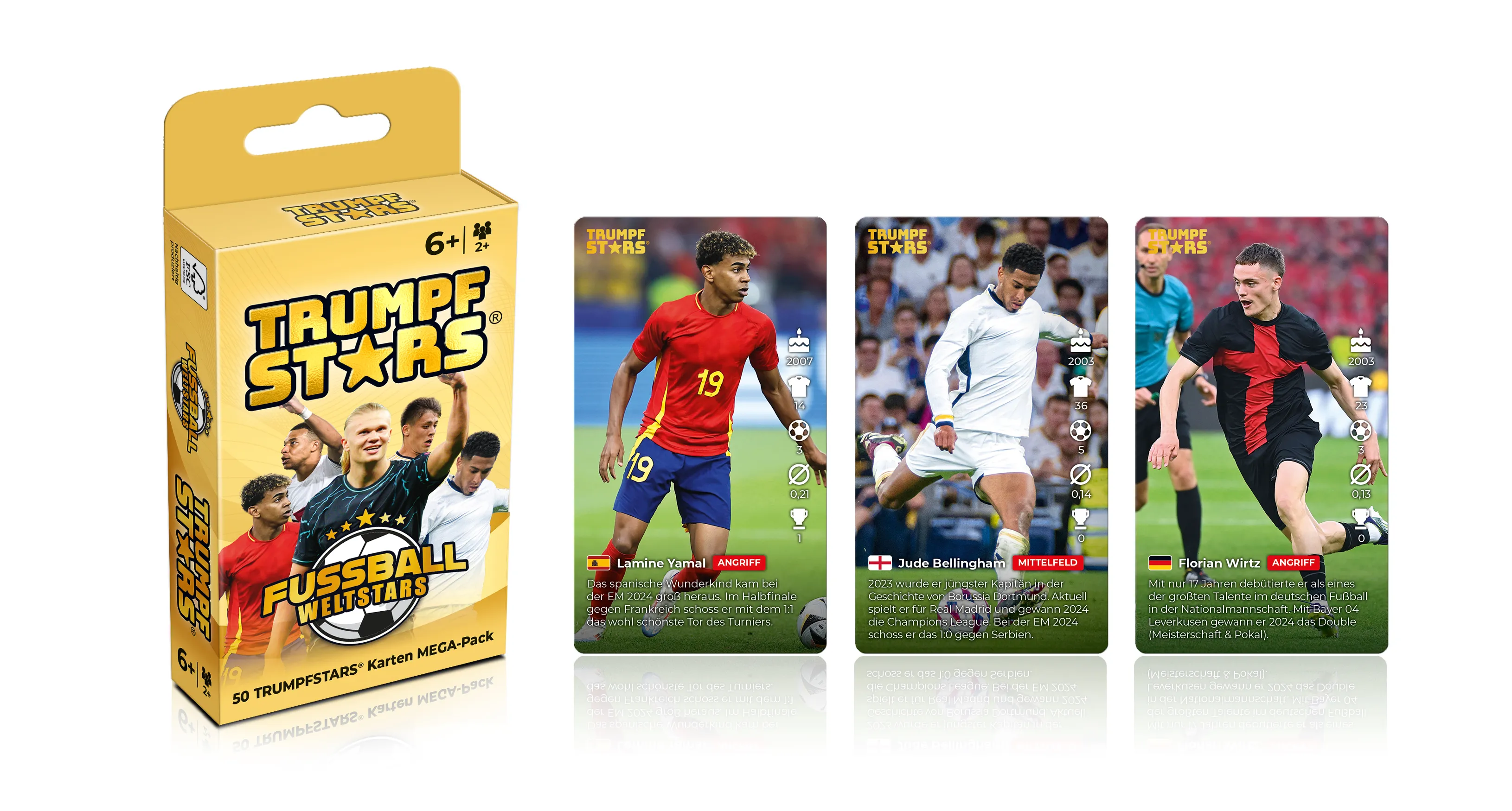 Gomazing - Kartenspiel - Trumpfstars: Fussball Weltstars (Multipack mit 11 Spielen)