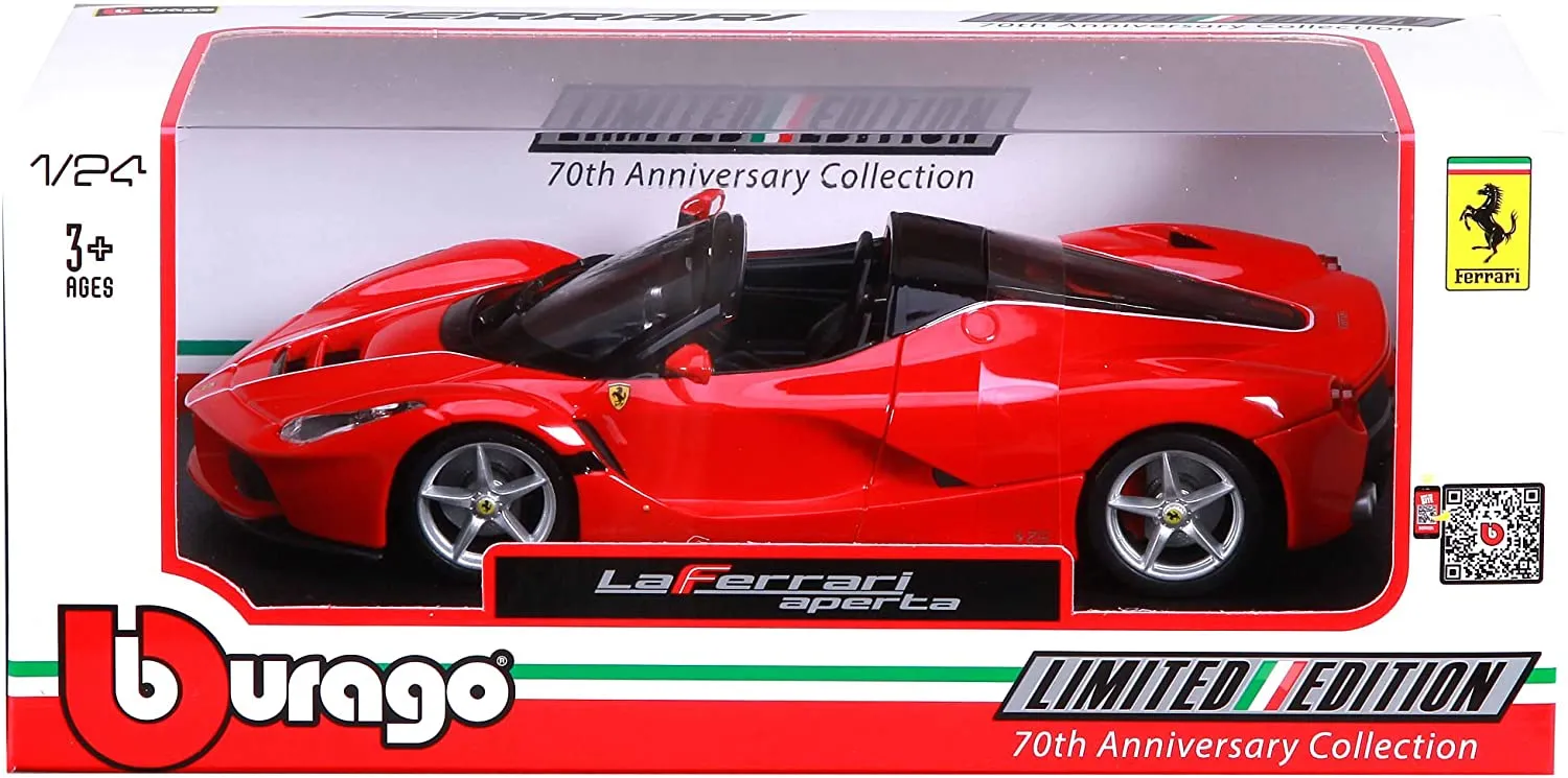 Bburago 18-26022 - Modellauto - LaFerrari Aperta (rot, Maßstab 1:24)