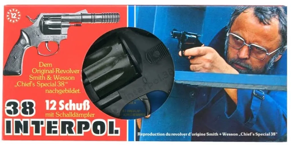 Schrödel 202 0038 - Spielzeugpistole - Interpol 38, 12 Schuss
