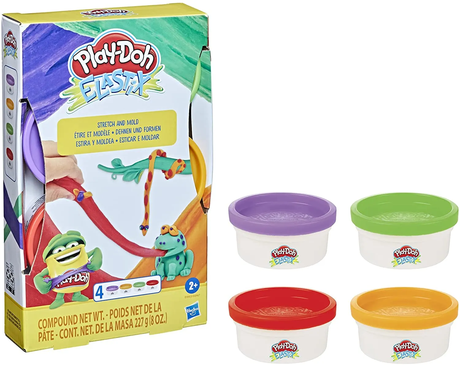Hasbro - Play-Doh - Elastix Spielknete (4er Pack)