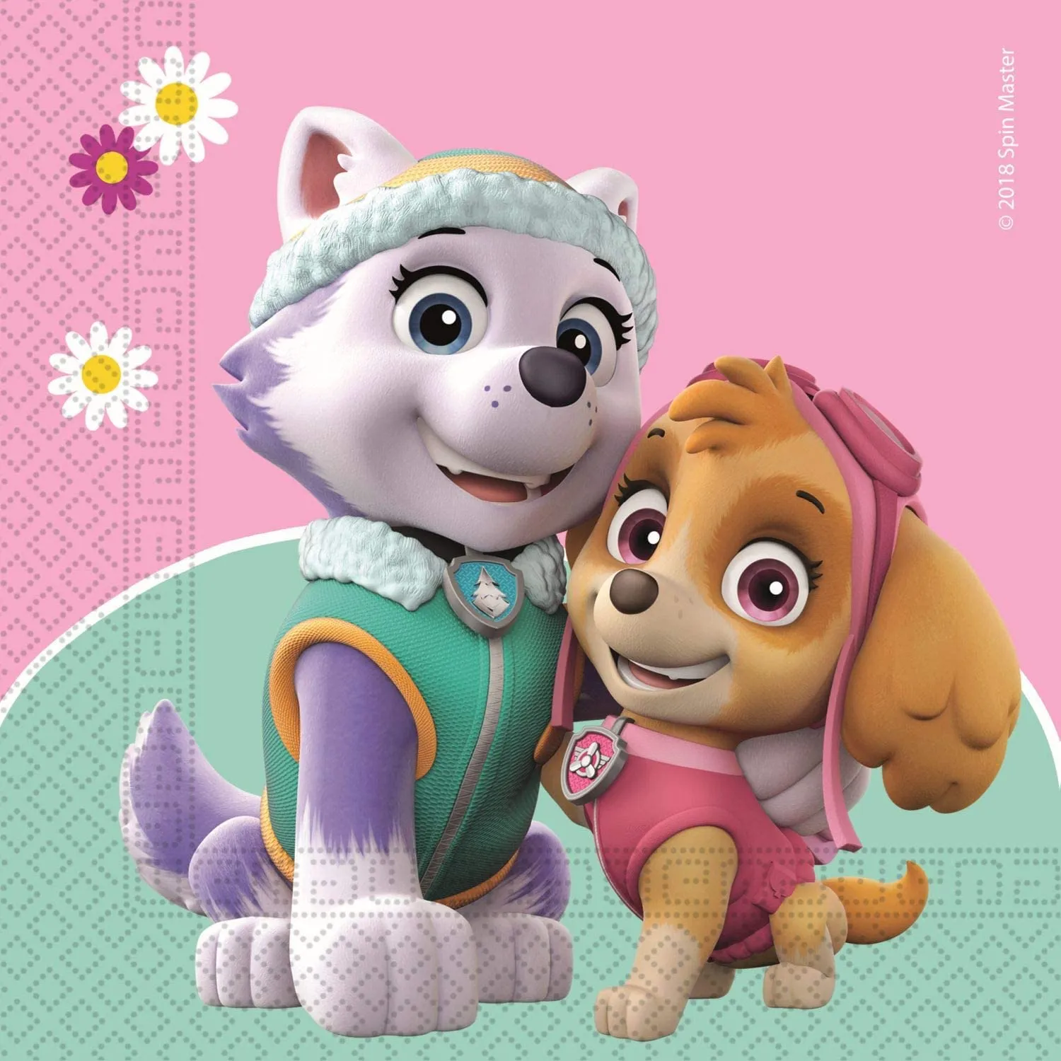 Procos - Paw Patrol Skye - Servietten (33x33cm, 20 Stück)