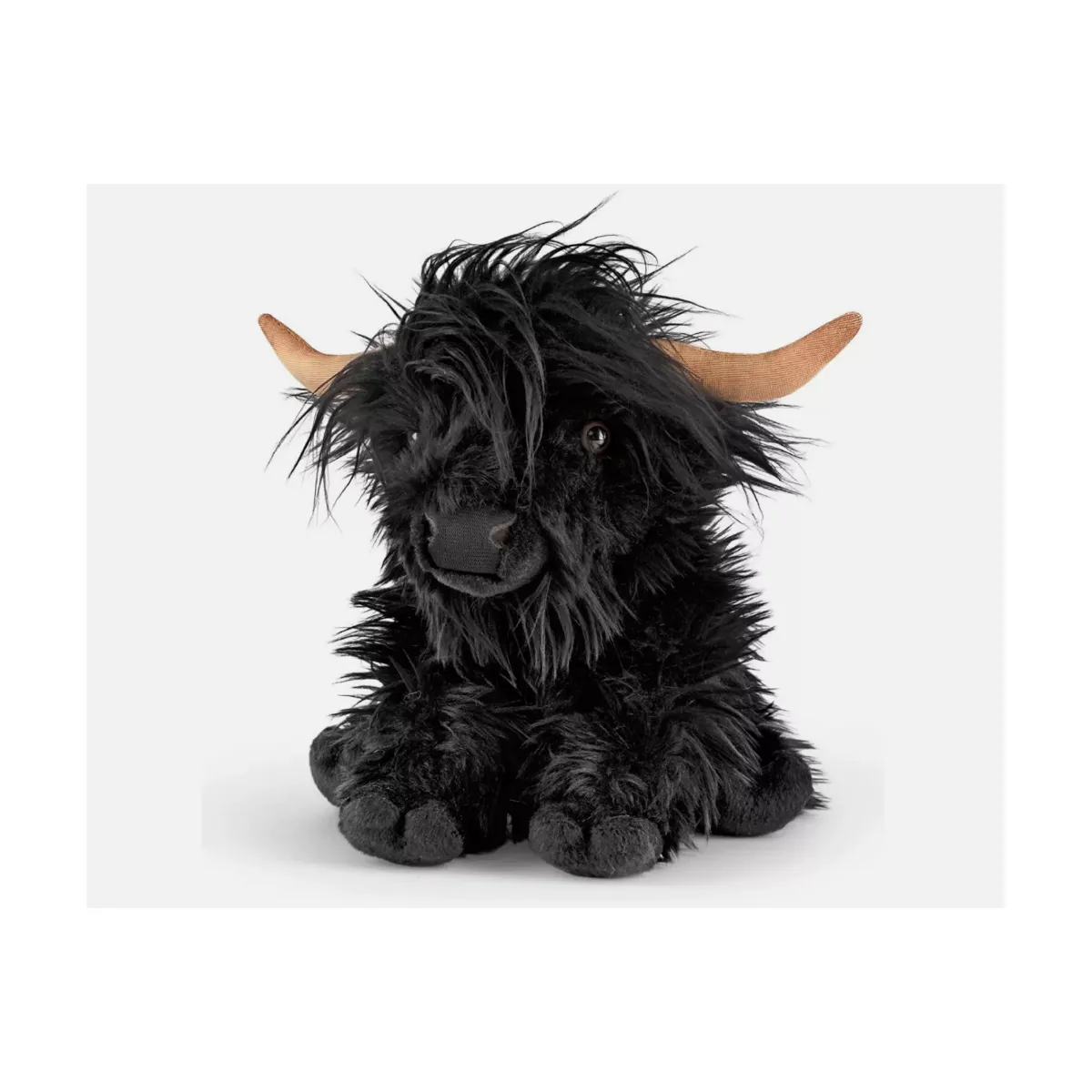 Living Nature Black Highland Cow 30cm ohne Sound