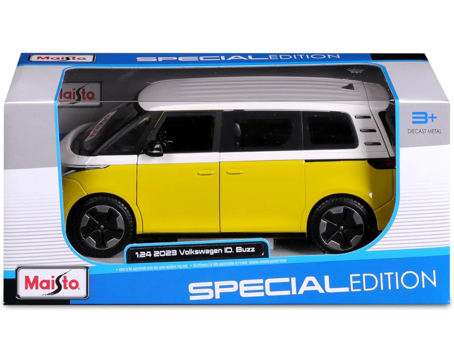 Maisto 32914Y - Modellauto - VW ID.Buzz (weiß-gelb, Maßstab 1:24)