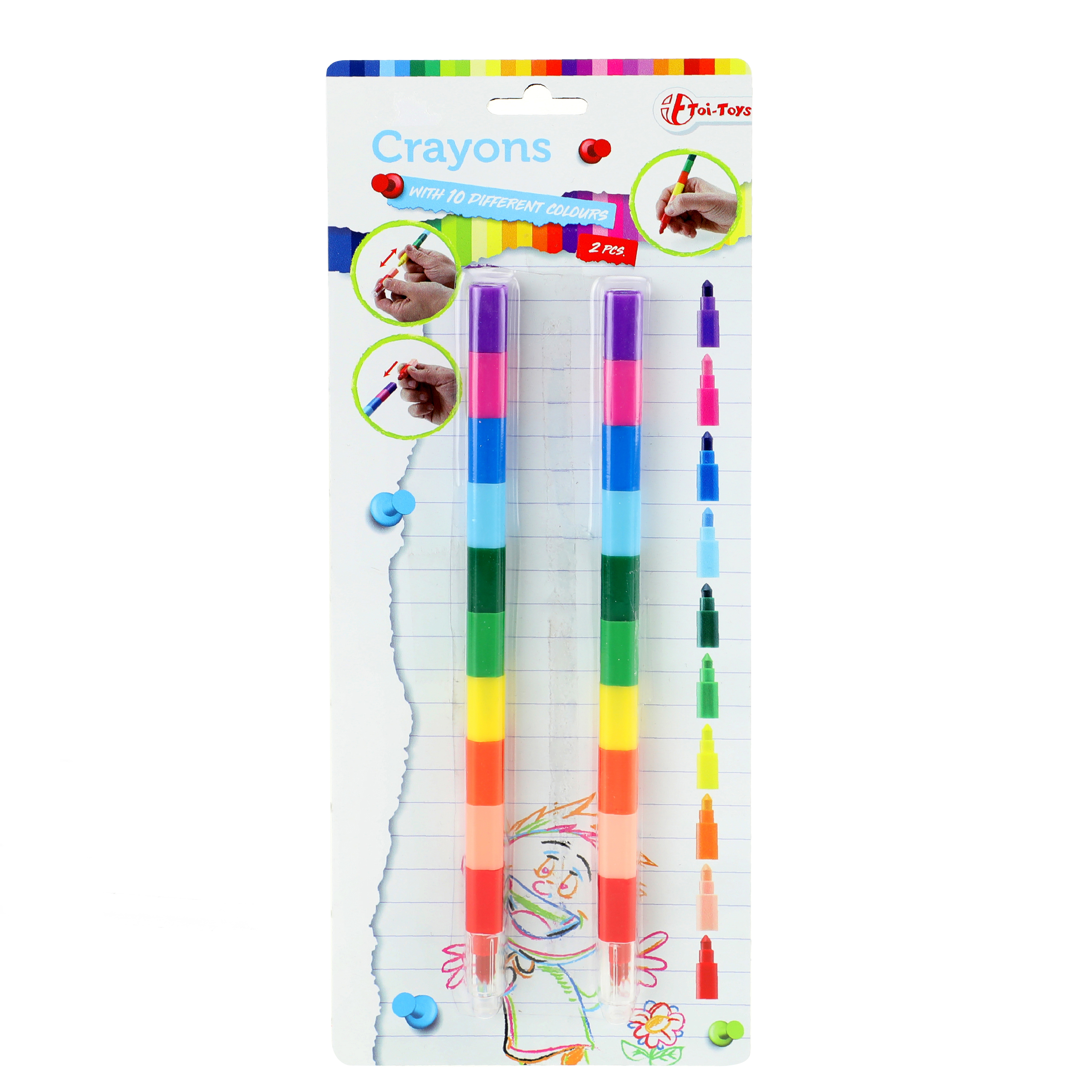Toi-Toys - Filzstifte 10in1 - mit je 10 Farben (stapelbar)