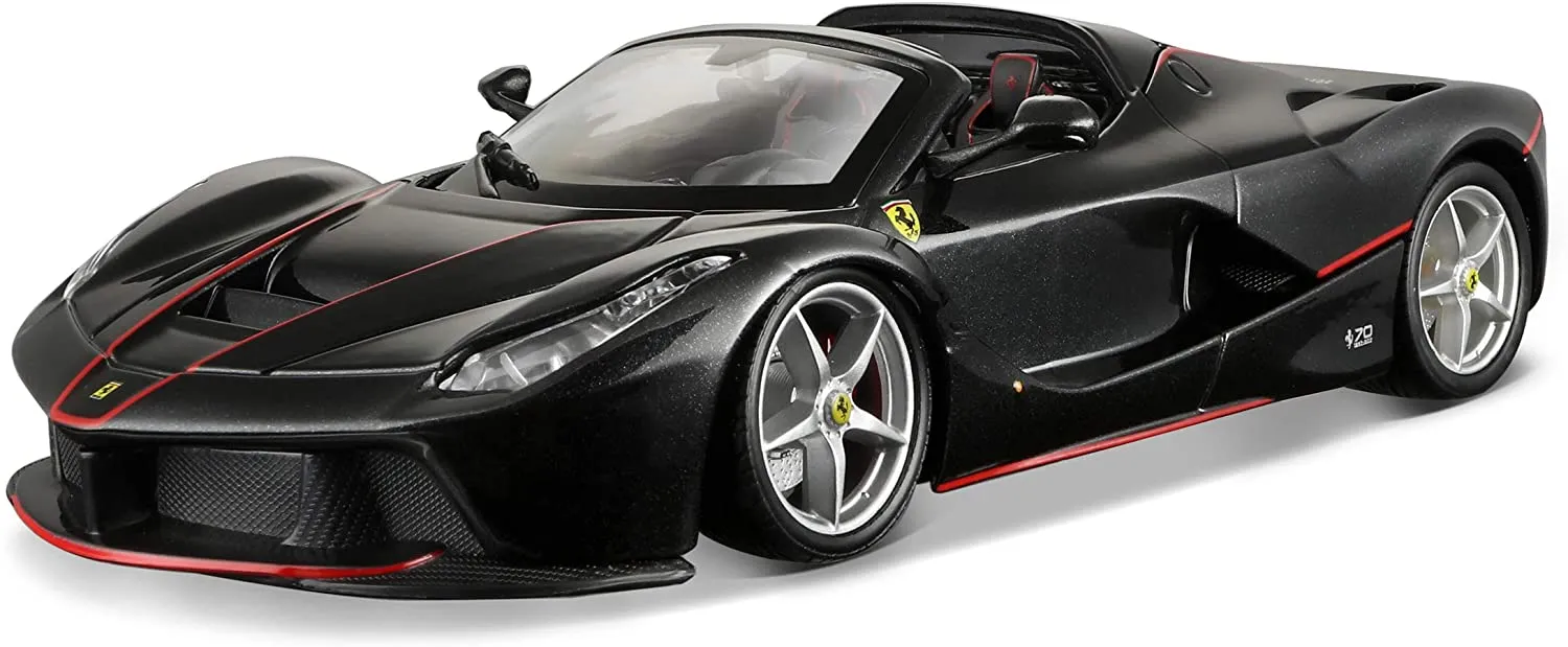Bburago 18-26022BK - Modellauto - LaFerrari Aperta (schwarz, Maßstab 1:24)