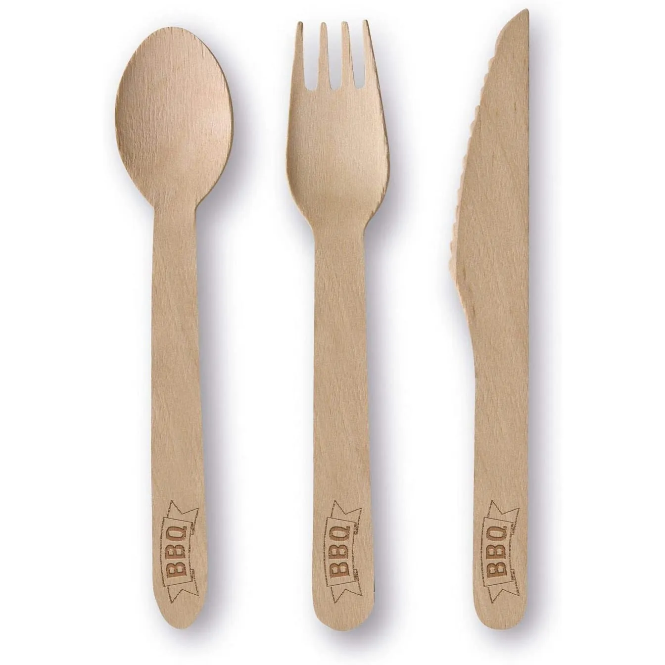 Amscan - BBQ Party Set - Holz-Besteck (48 Teile) + Servietten (40 Stück) Amscan - BBQ Party Set - Holz-Besteck (48 Teile) + Servietten (40 Stück)