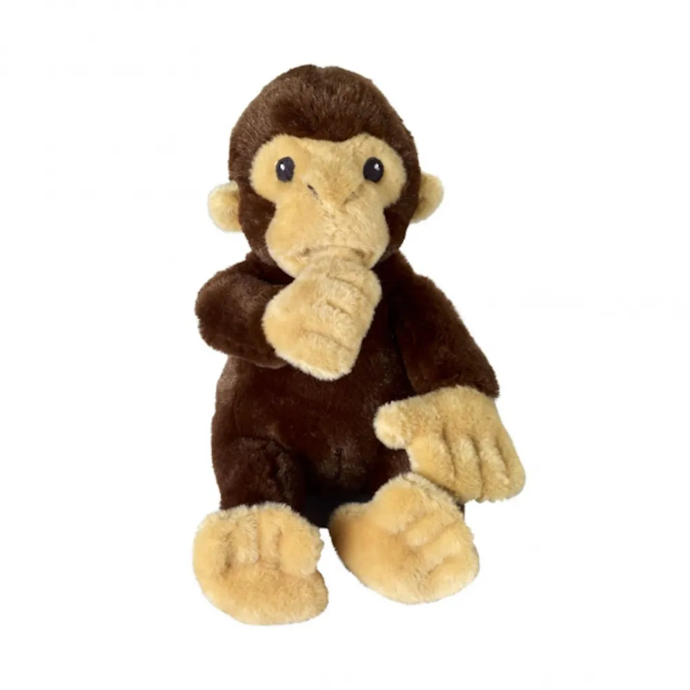 Bauer - ECO-LINE Plüschtier - Äffchen mit Daumen im Mund (braun, 30cm)
