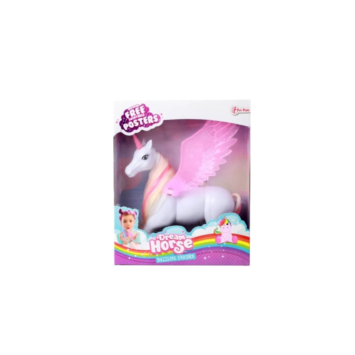Toi-Toys 06159A - DREAM HORSE Einhorn mit beweglichen Flügeln