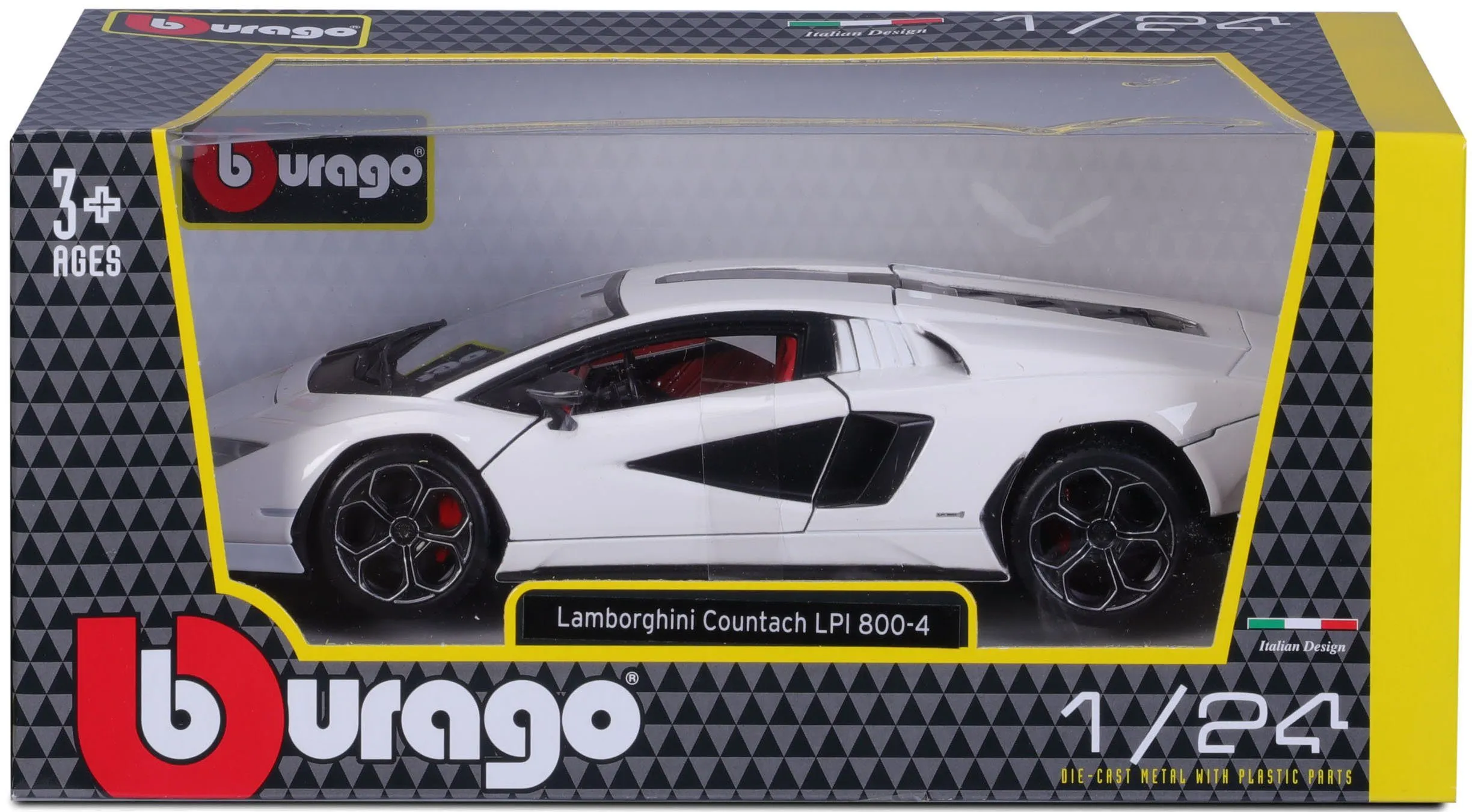 Bburago 18-21102 - Modellauto - Lamborghini Countach LPI 800-4 (weiß, Maßstab 1:24)