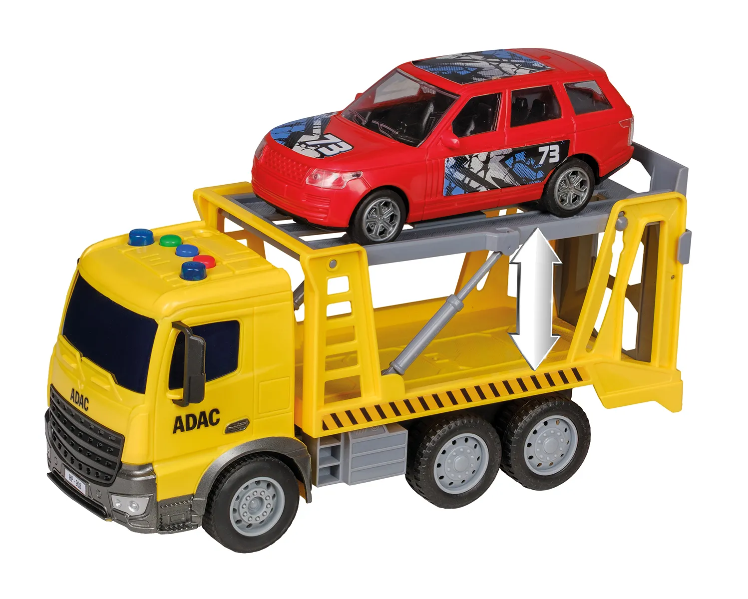 Happy People 39408 - Spielzeugauto - ADAC Abschleppfahrzeug (mit Licht & Sound)