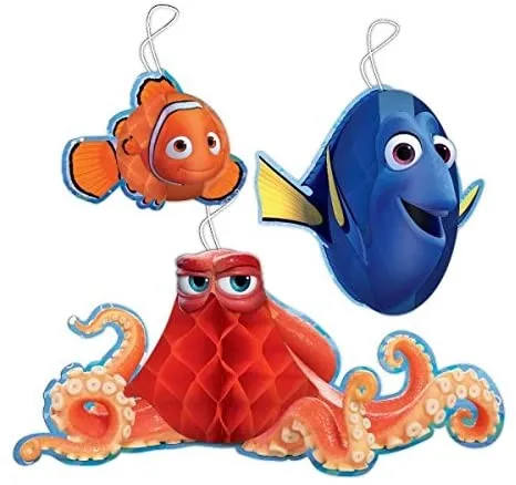 Amscan 291594-55 - Disney Findet Dorie - Wabenballdeko (3 Stück)