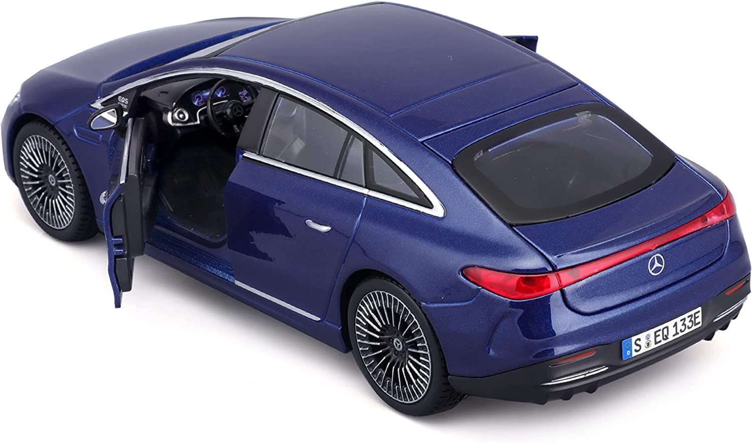 Maisto 32902BL - Modellauto - Mercedes EQS (blau, Maßstab 1:27)