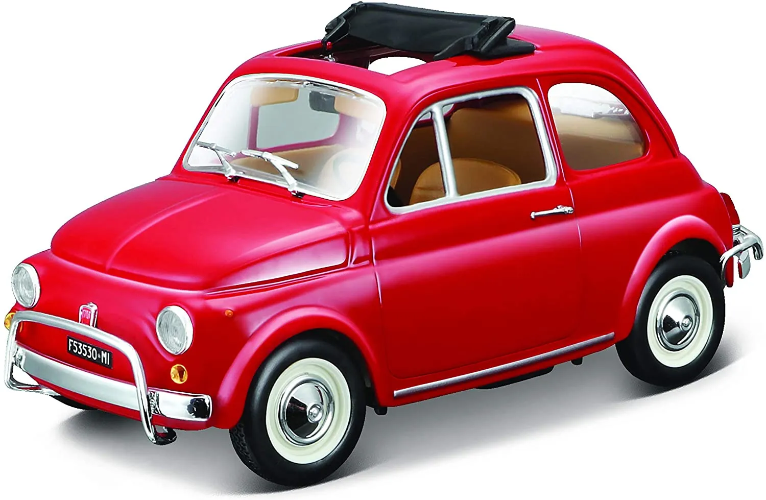 Bburago 18-22099 - Modellauto - Fiat 500L 1968 (rot, Maßstab 1:24)