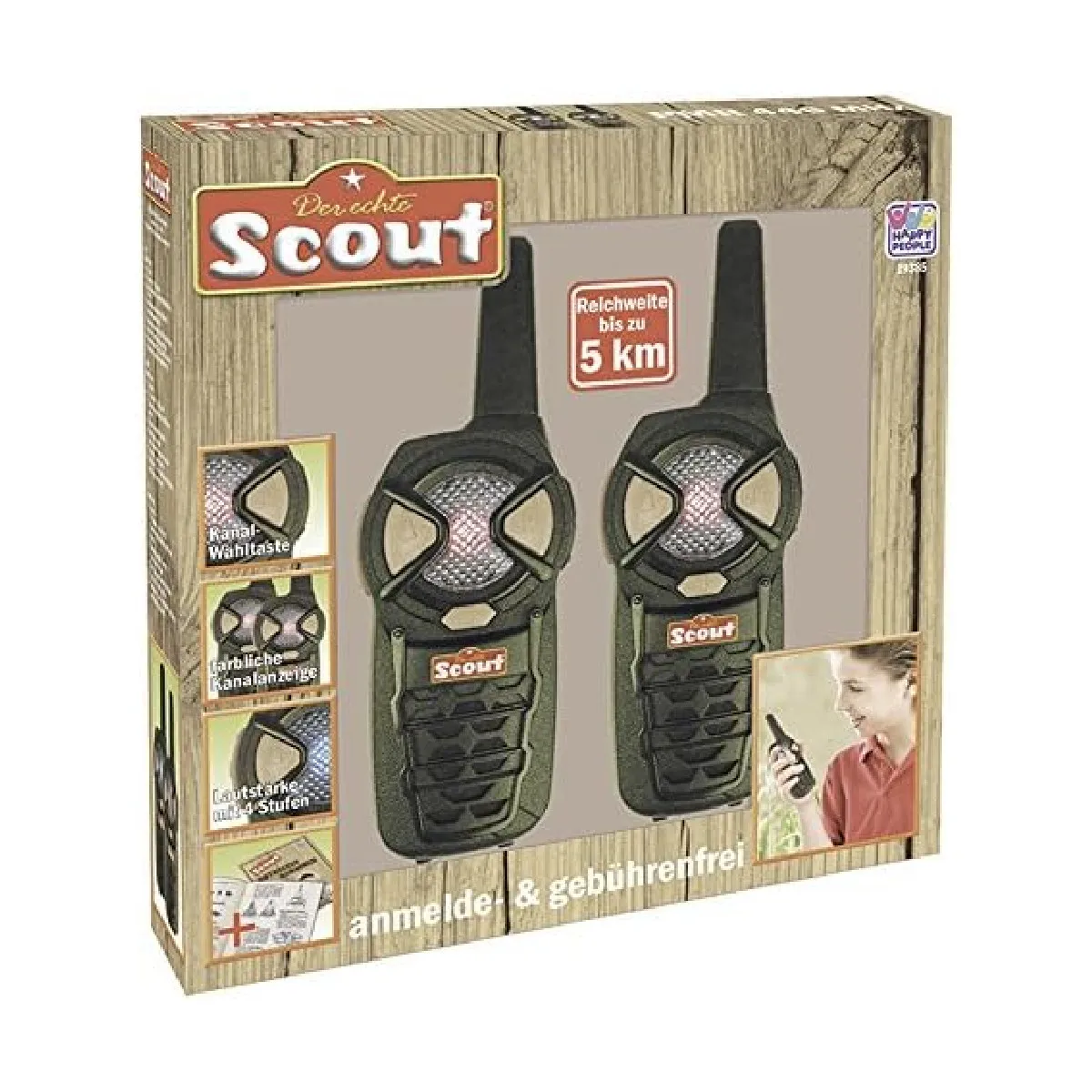 Happy People 19385 - SCOUT Walkie Talkie Funkgerät PMR 446 MHz